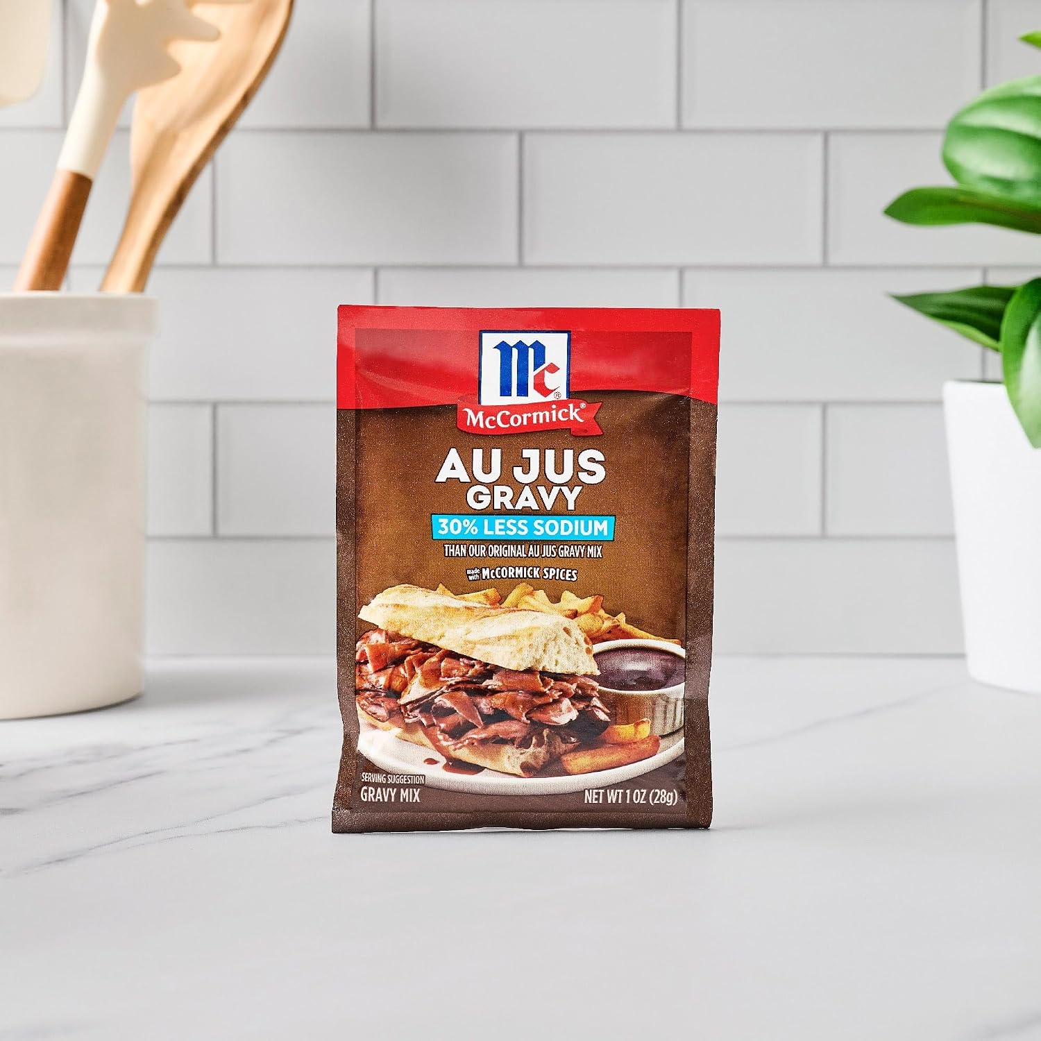 image:imageMcCormick 30 Less Sodium Au Jus Gravy Mix 1 oz