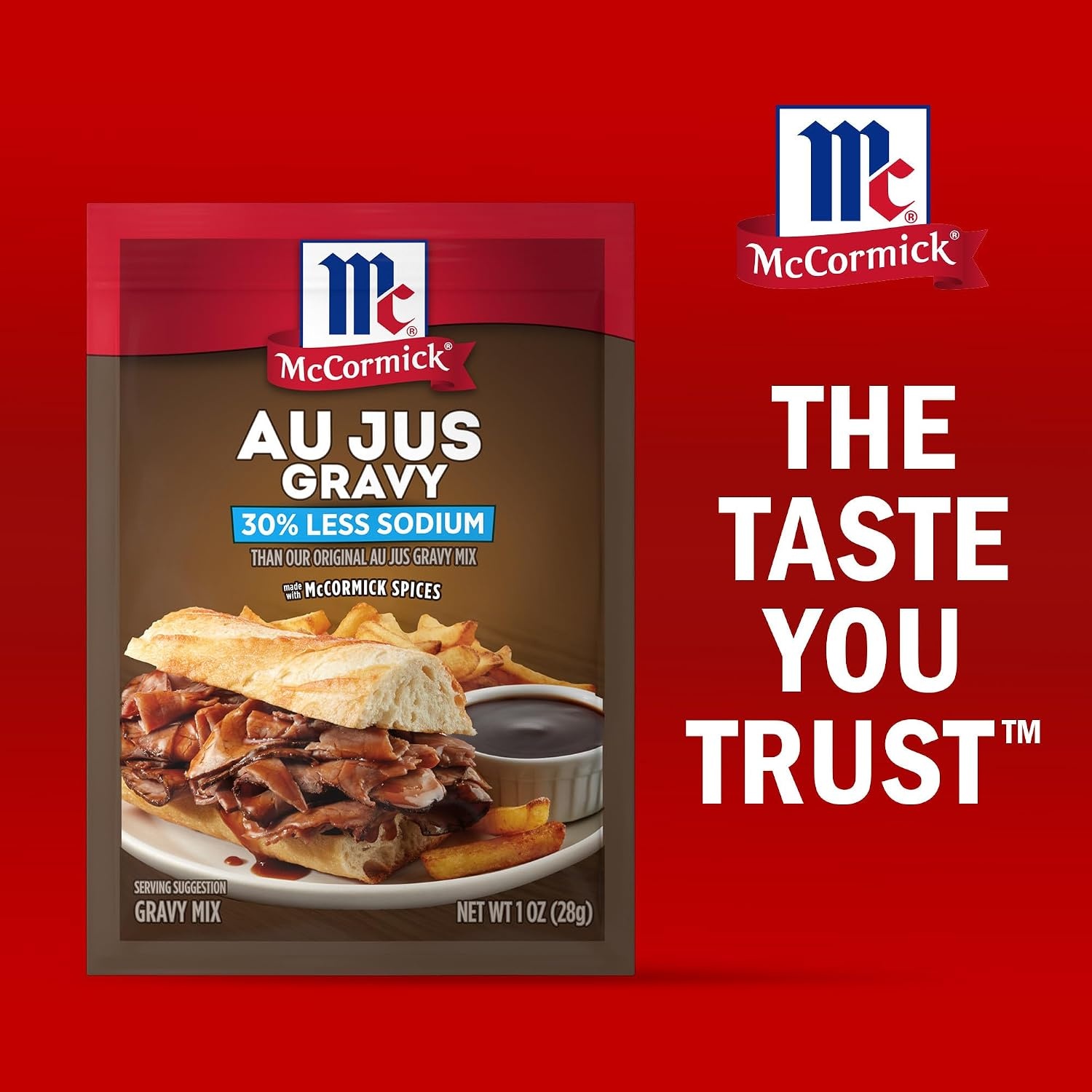 image:imageMcCormick 30 Less Sodium Au Jus Gravy Mix 1 oz