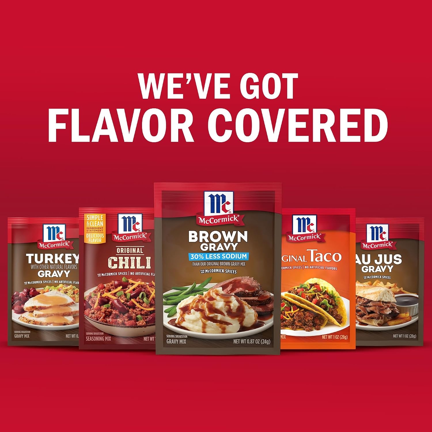 image:imageMcCormick 30 Less Sodium Brown Gravy Mix 087 ozBrown Gravy Mix Less Sodium