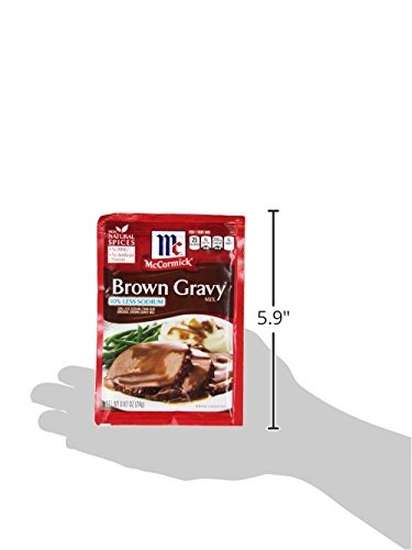 image:imageMcCormick 30 Less Sodium Brown Gravy Mix 087 ozBrown Gravy Mix Less Sodium