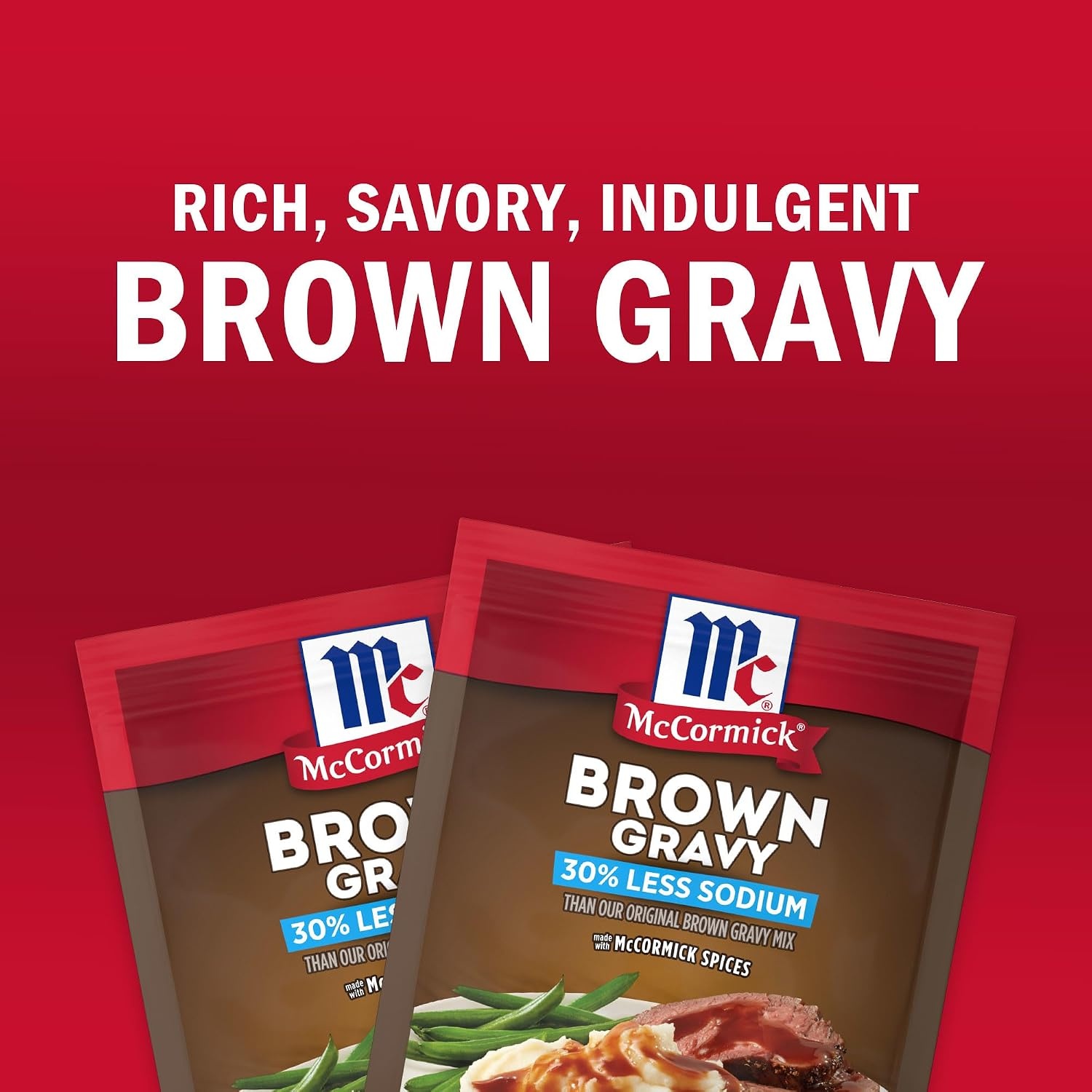 image:imageMcCormick 30 Less Sodium Brown Gravy Mix 087 ozBrown Gravy Mix Less Sodium
