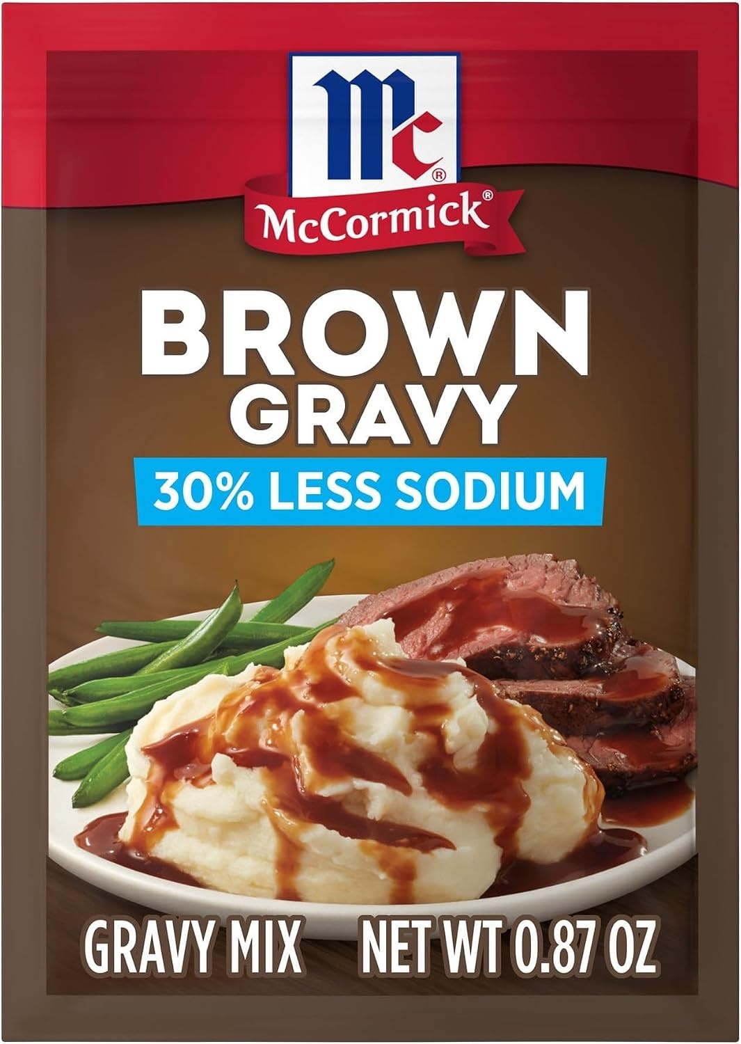 image:imageMcCormick 30 Less Sodium Brown Gravy Mix 087 ozBrown Gravy Mix Less Sodium