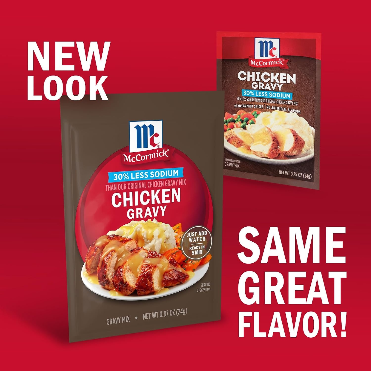 image:imageMcCormick 30 Less Sodium Chicken Gravy Mix 087 oz
