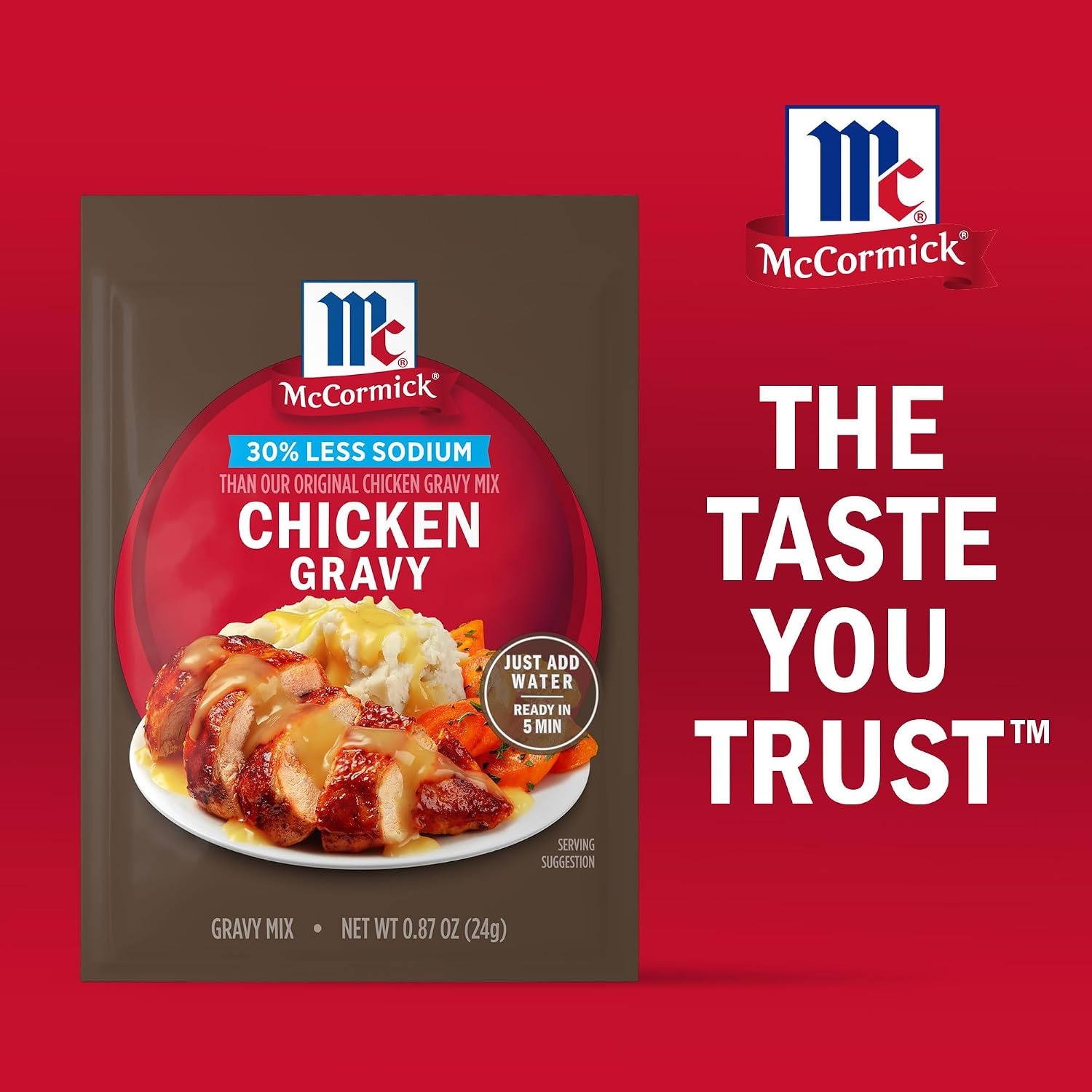 image:imageMcCormick 30 Less Sodium Chicken Gravy Mix 087 oz
