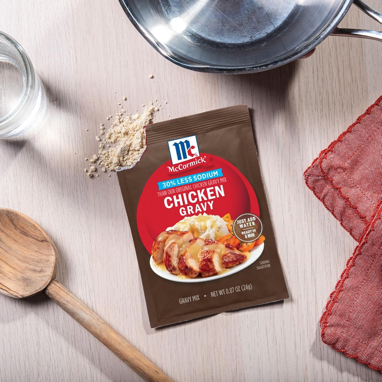 image:imageMcCormick 30 Less Sodium Chicken Gravy Mix 087 oz