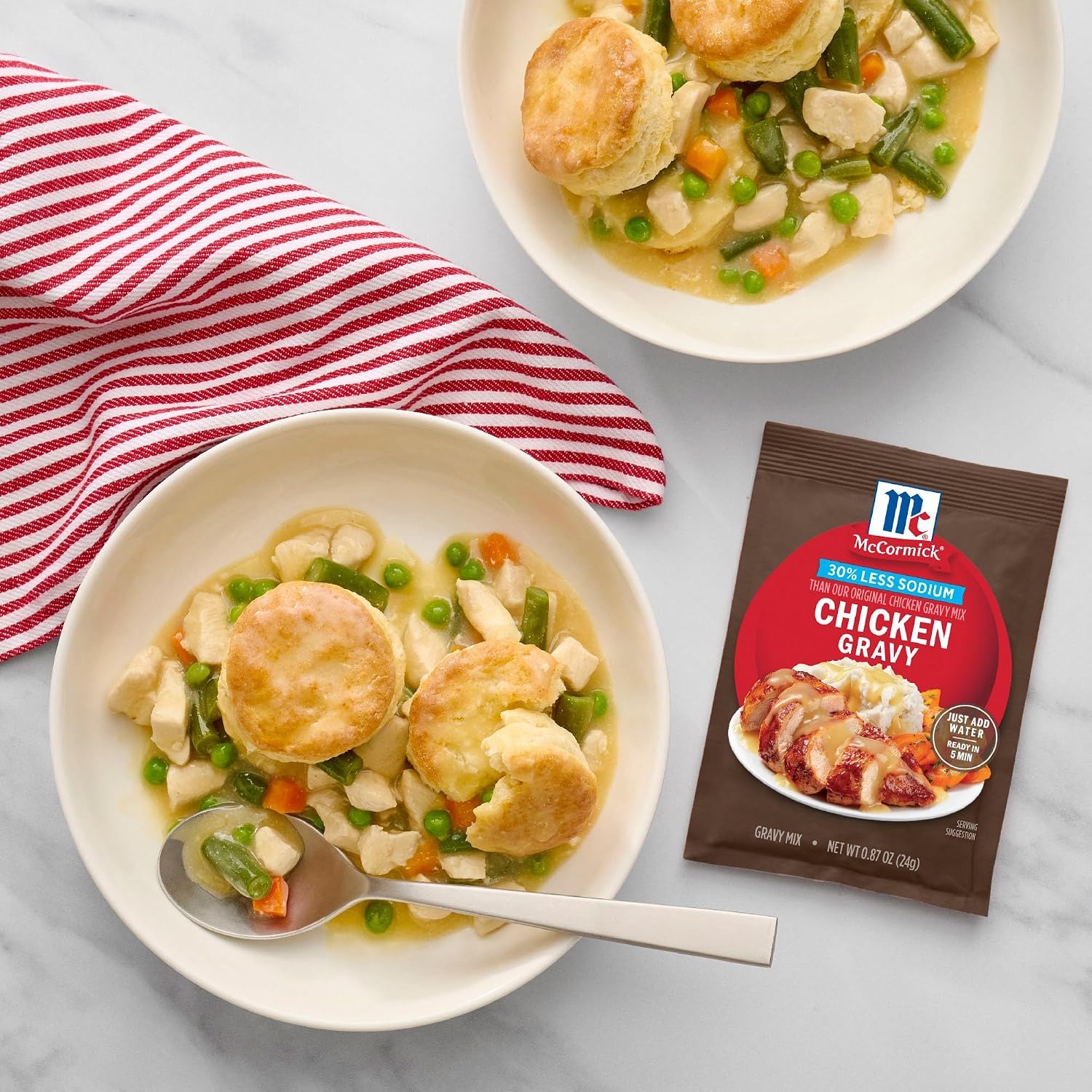 image:imageMcCormick 30 Less Sodium Chicken Gravy Mix 087 oz