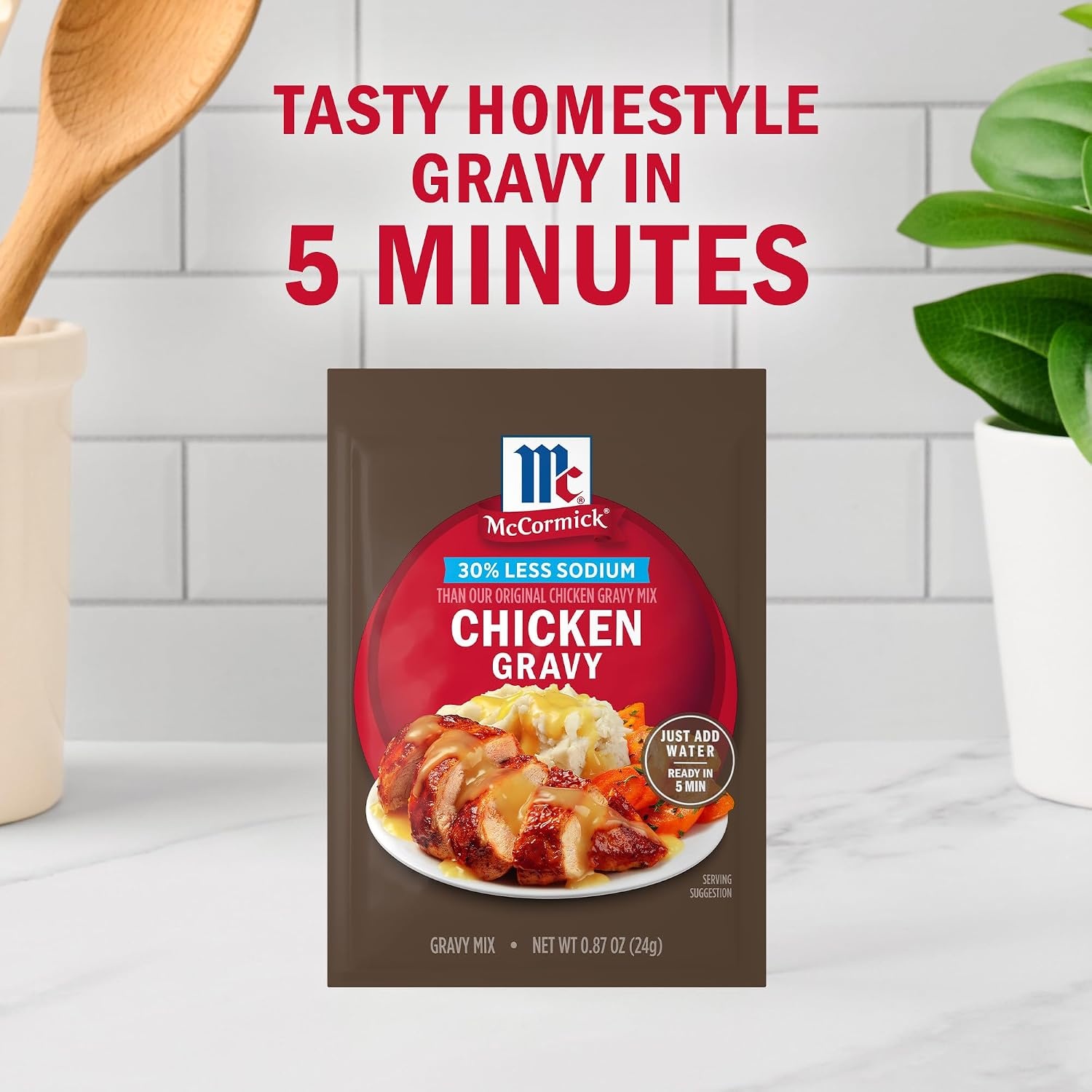 image:imageMcCormick 30 Less Sodium Chicken Gravy Mix 087 oz