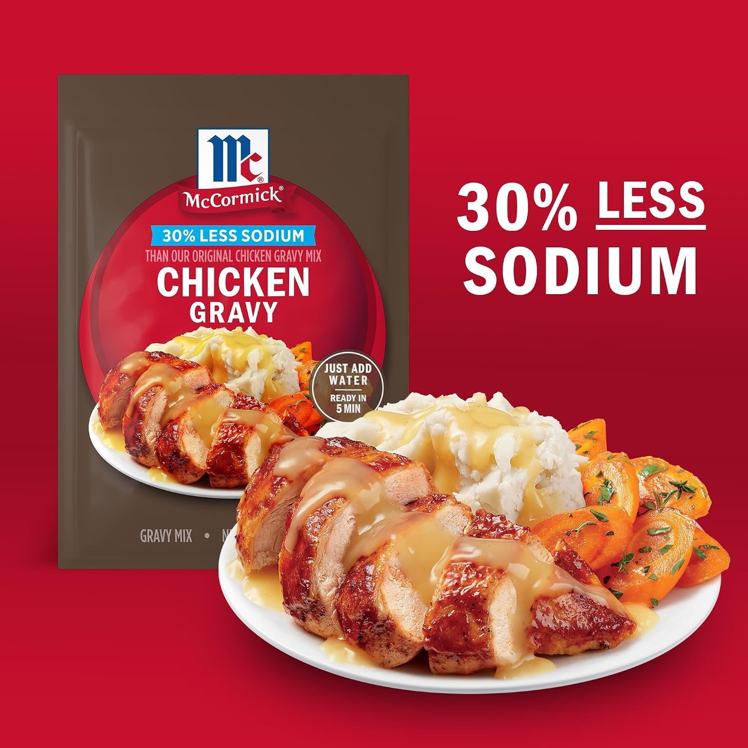 image:imageMcCormick 30 Less Sodium Chicken Gravy Mix 087 oz