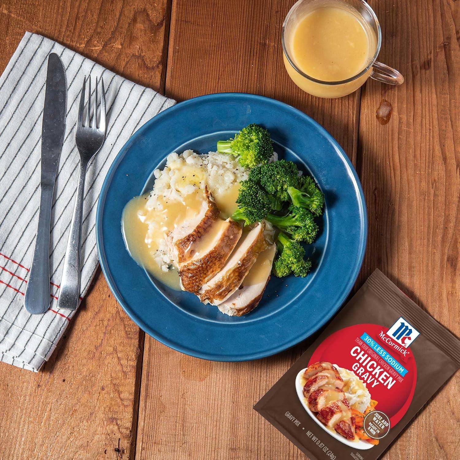 image:imageMcCormick 30 Less Sodium Chicken Gravy Mix 087 oz