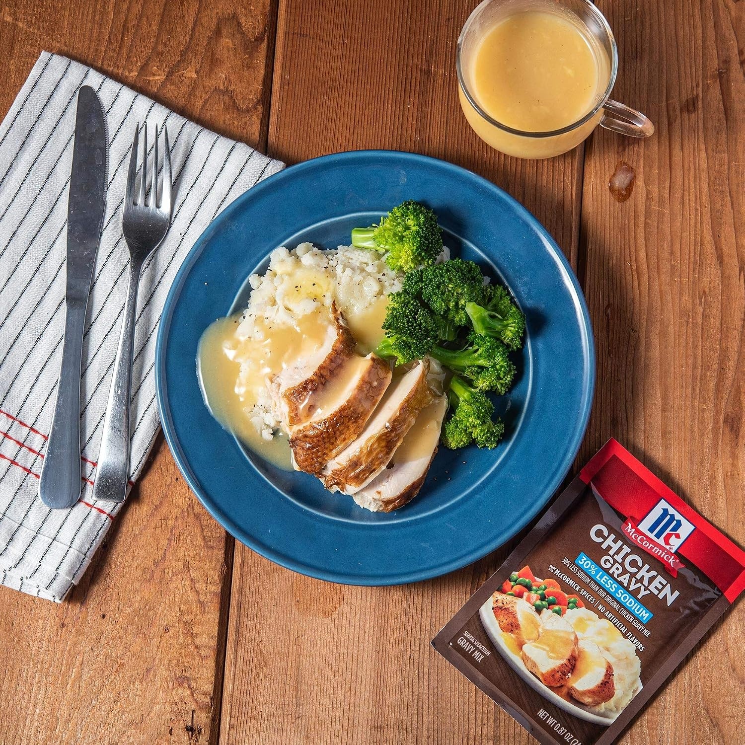 image:imageMcCormick 30 Less Sodium Chicken Gravy Mix 087 oz Pack of 12