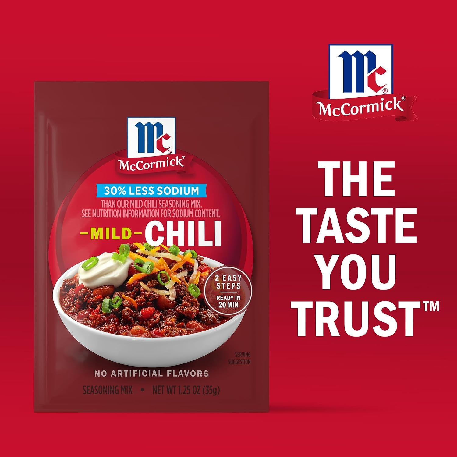 image:imageMcCormick 30 Less Sodium Chili Seasoning Mix 125 Ounce Pack of 12 Package May Vary156 Ounce Pack of 12