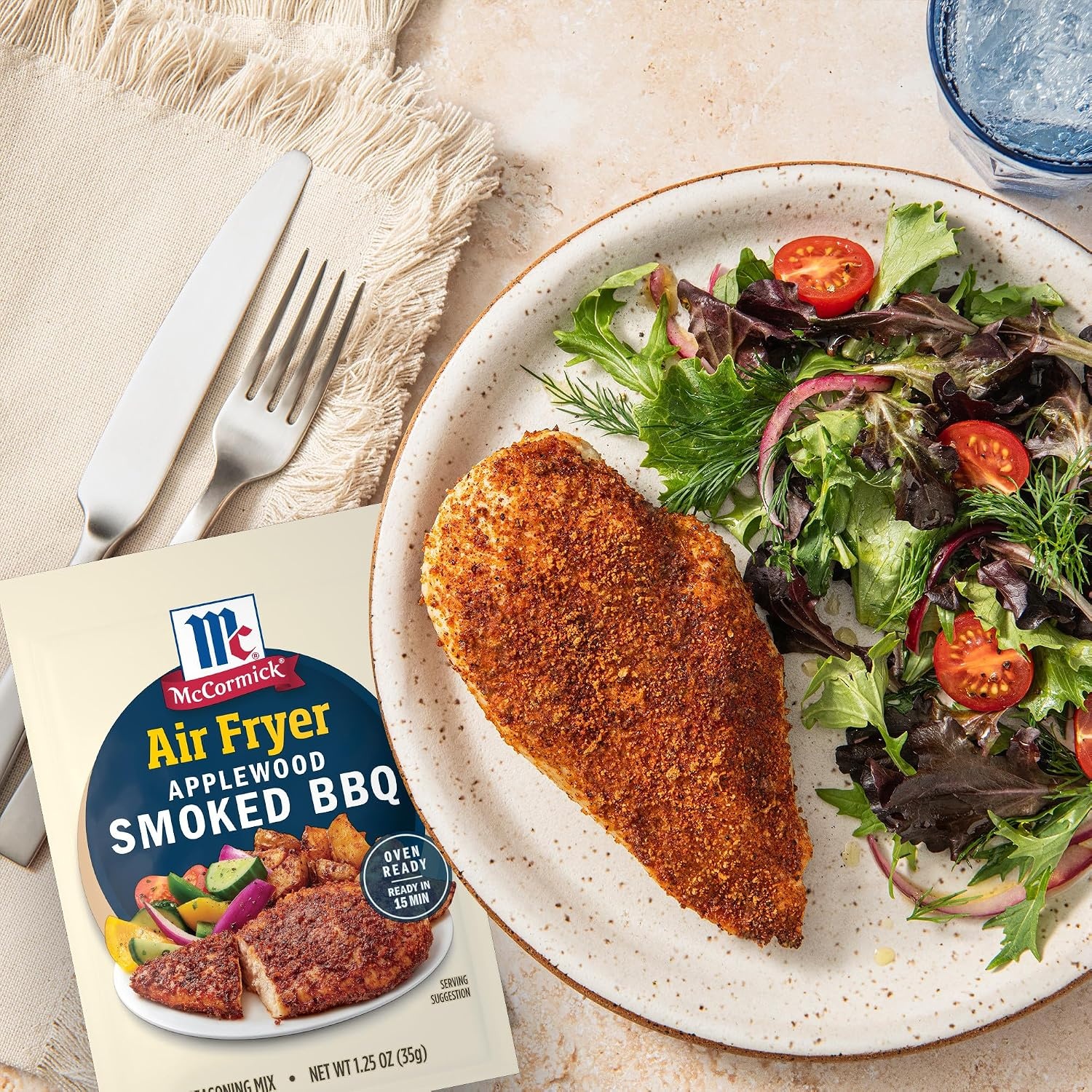 image:imageMcCormick Air Fryer Applewood Smoked BBQ Seasoning Mix 125 oz