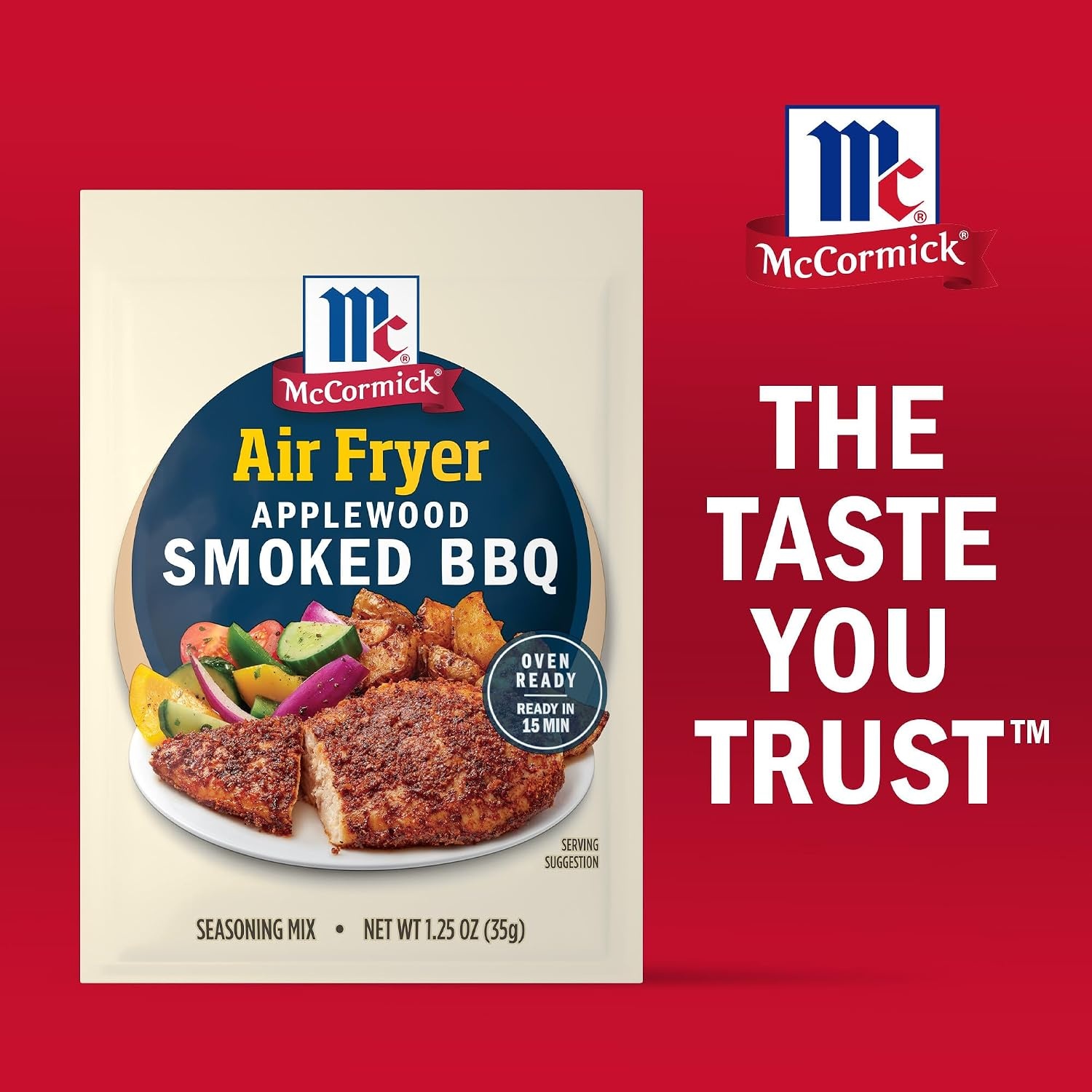 image:imageMcCormick Air Fryer Applewood Smoked BBQ Seasoning Mix 125 oz