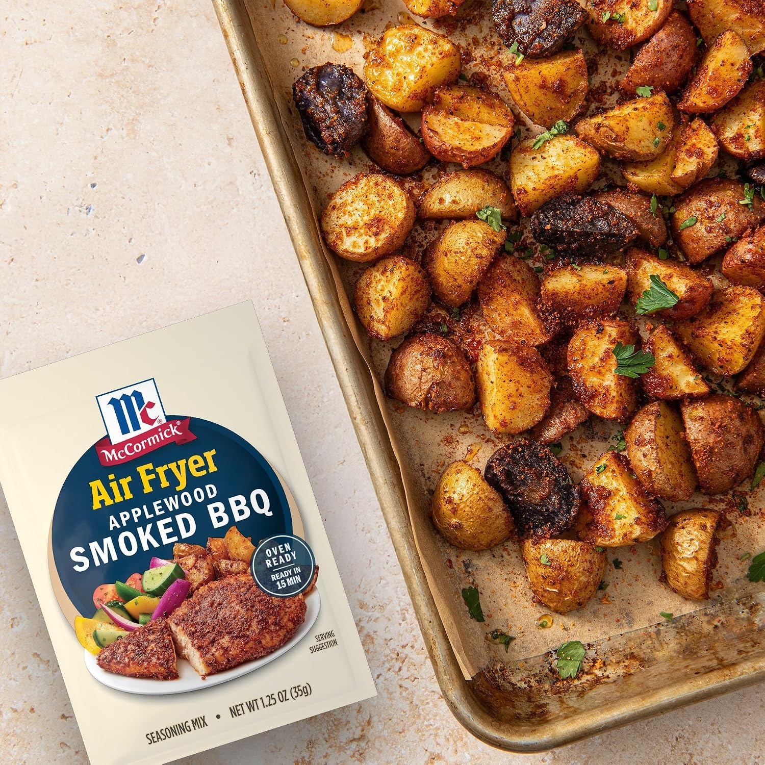 image:imageMcCormick Air Fryer Applewood Smoked BBQ Seasoning Mix 125 oz