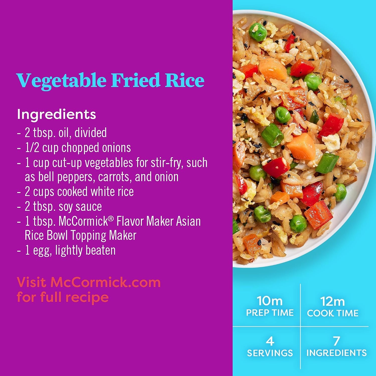 image:imageMcCormick Asian Rice Bowl Topping Seasoning Flavor Maker 25 oz