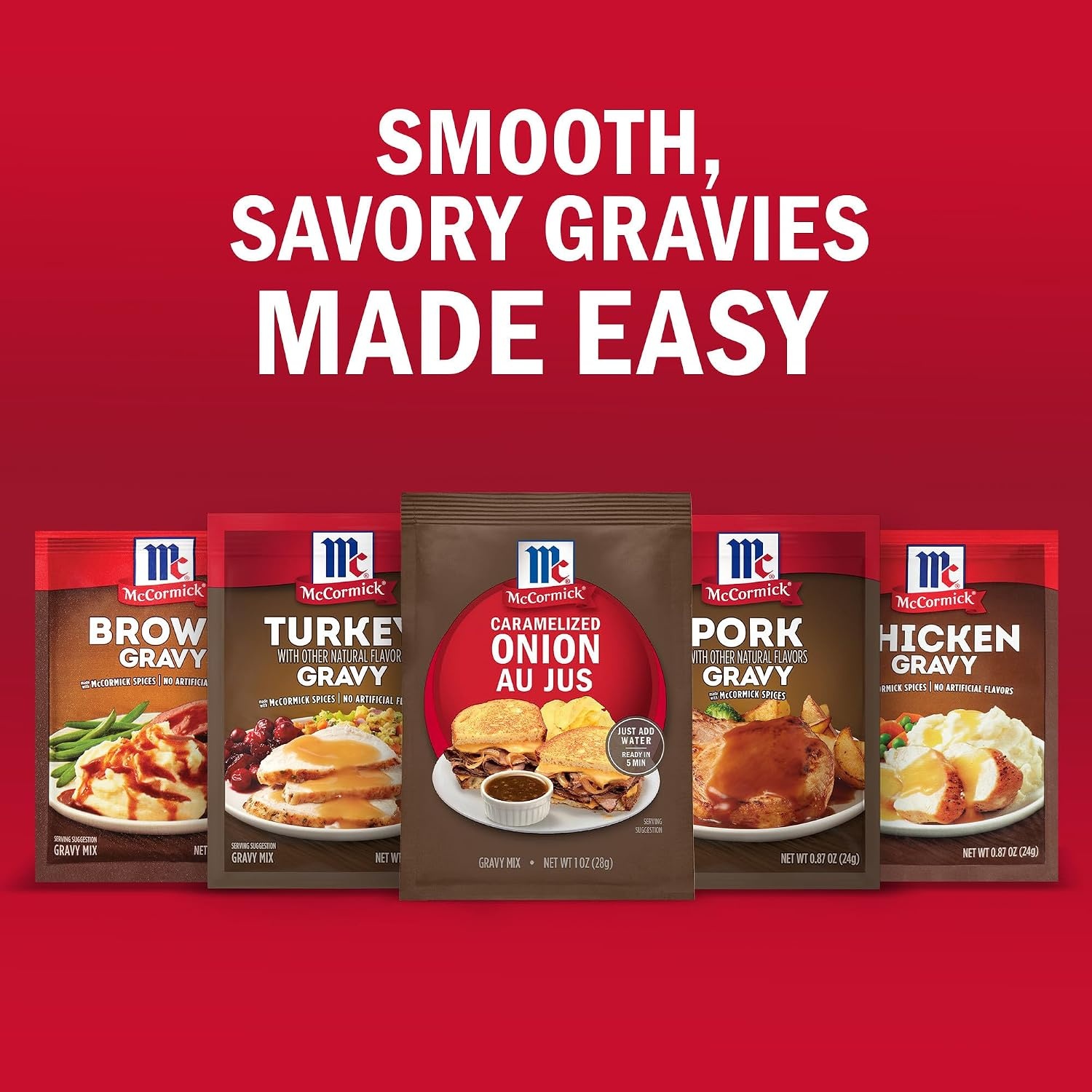 image:imageMcCormick Au Jus Gravy Mix Caramelized Onion 5Minute Gravy Great For Beef Pork French Dip Sandwiches Grilled Cheese and More 1 oz