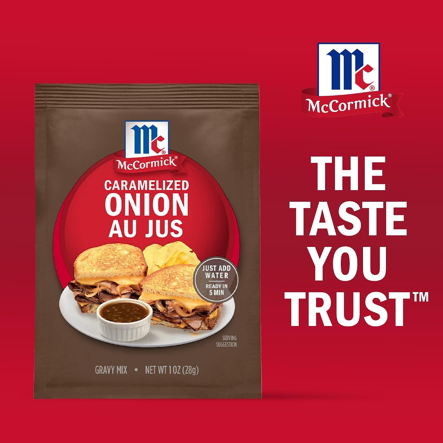 image:imageMcCormick Au Jus Gravy Mix Caramelized Onion 5Minute Gravy Great For Beef Pork French Dip Sandwiches Grilled Cheese and More 1 oz