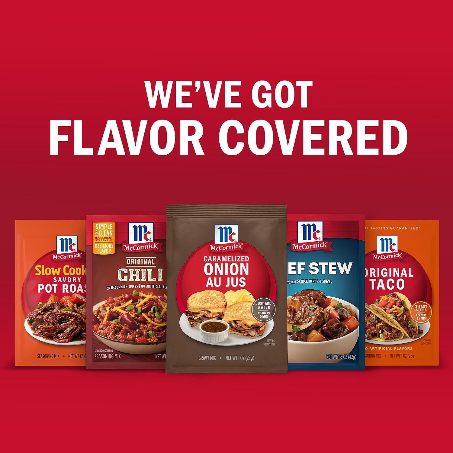 image:imageMcCormick Au Jus Gravy Mix Caramelized Onion 5Minute Gravy Great For Beef Pork French Dip Sandwiches Grilled Cheese and More 1 oz Pack of 12