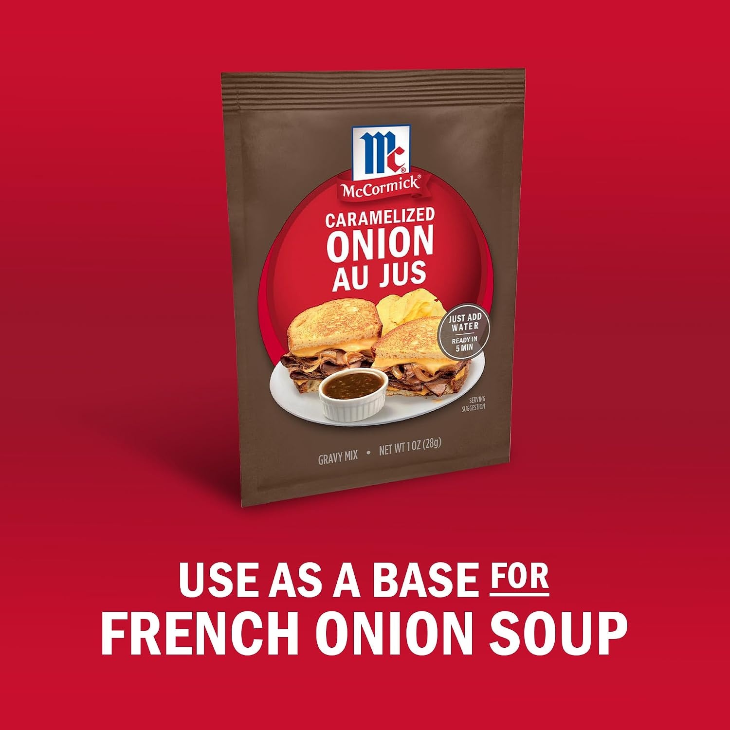 image:imageMcCormick Au Jus Gravy Mix Caramelized Onion 5Minute Gravy Great For Beef Pork French Dip Sandwiches Grilled Cheese and More 1 oz Pack of 12