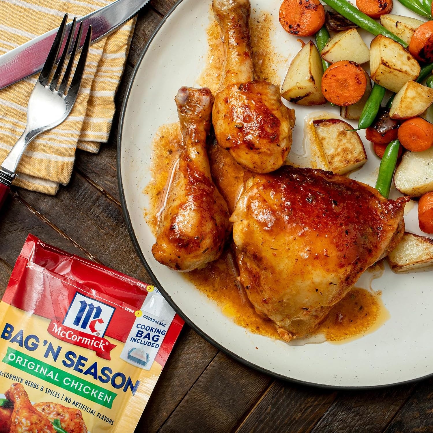 image:imageMcCormick Bag n Season Original Chicken Cooking Bag amp Seasoning Mix 125 oz Pack of 6125 Ounce Pack of 6