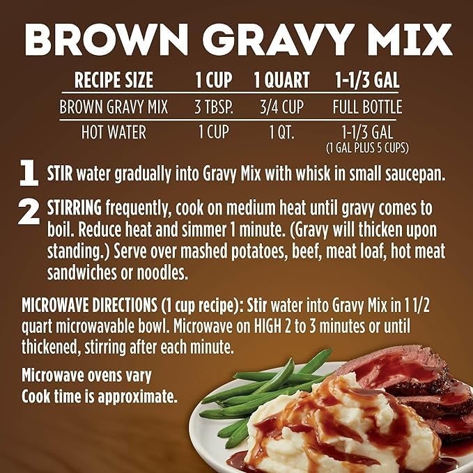image:imageMcCormick Brown Gravy Mix 087 oz Pack of 24Brown