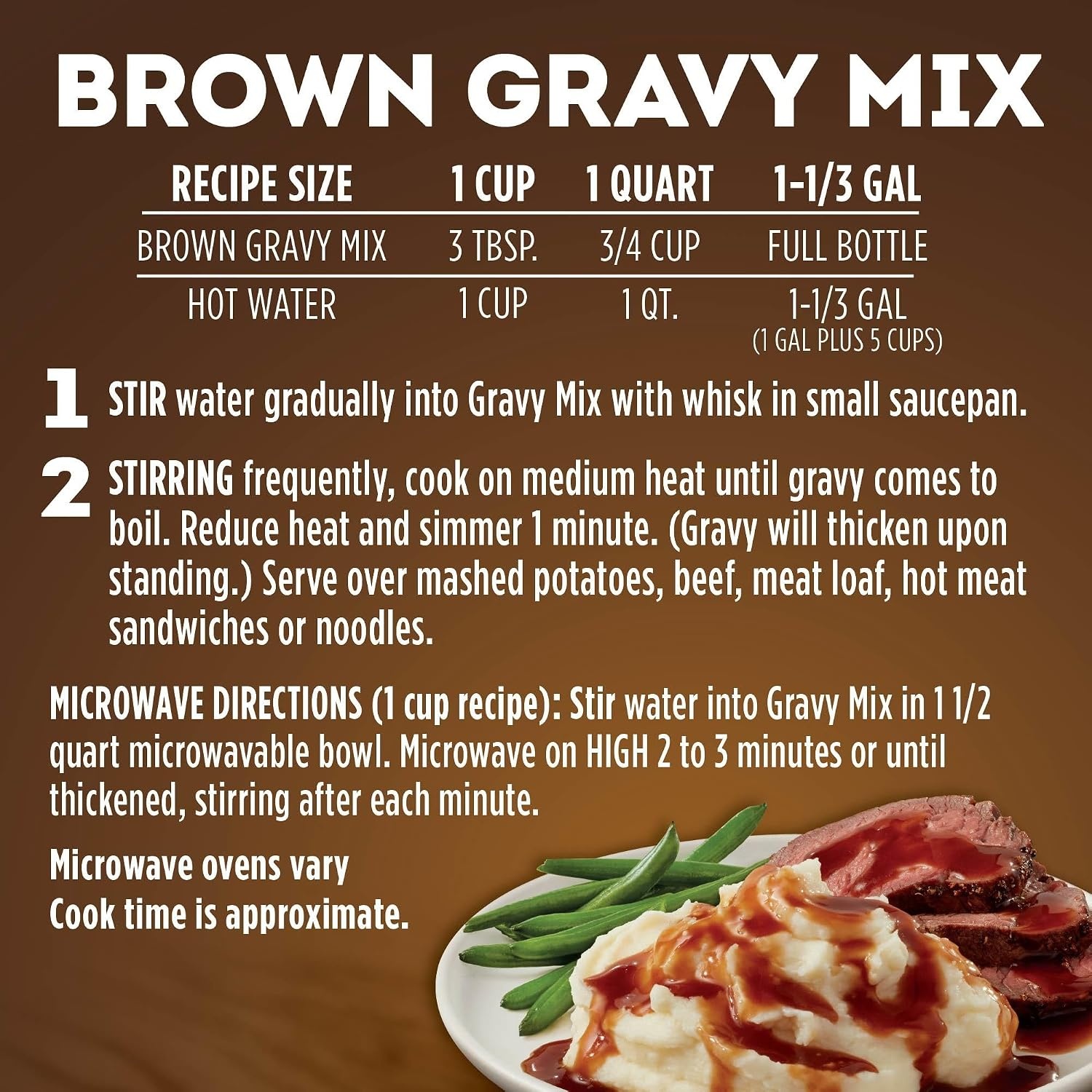 image:imageMcCormick Brown Gravy Mix 087 oz Pack of 24Caramel