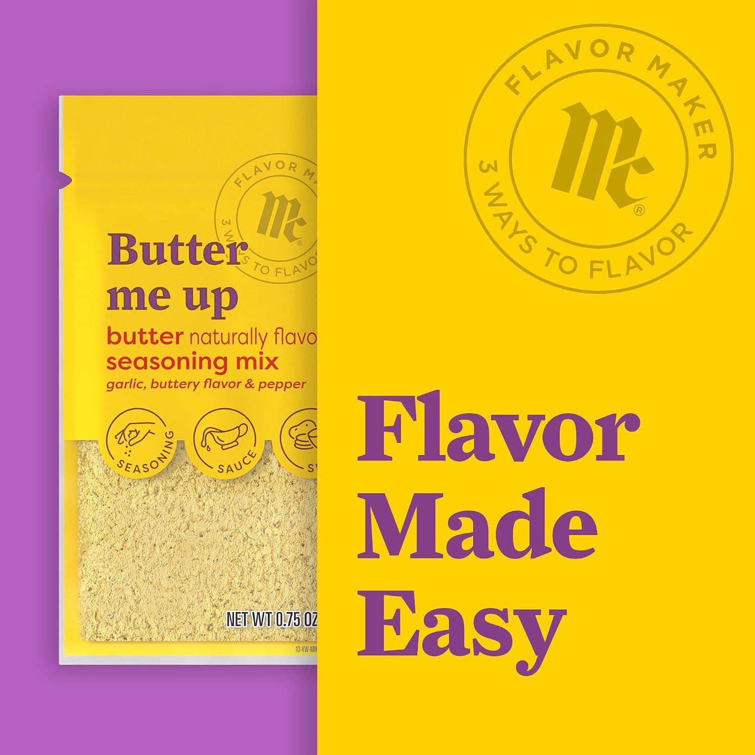 image:imageMcCormick Butter Seasoning Mix Flavor Maker 075 oz Pack of 12Butter