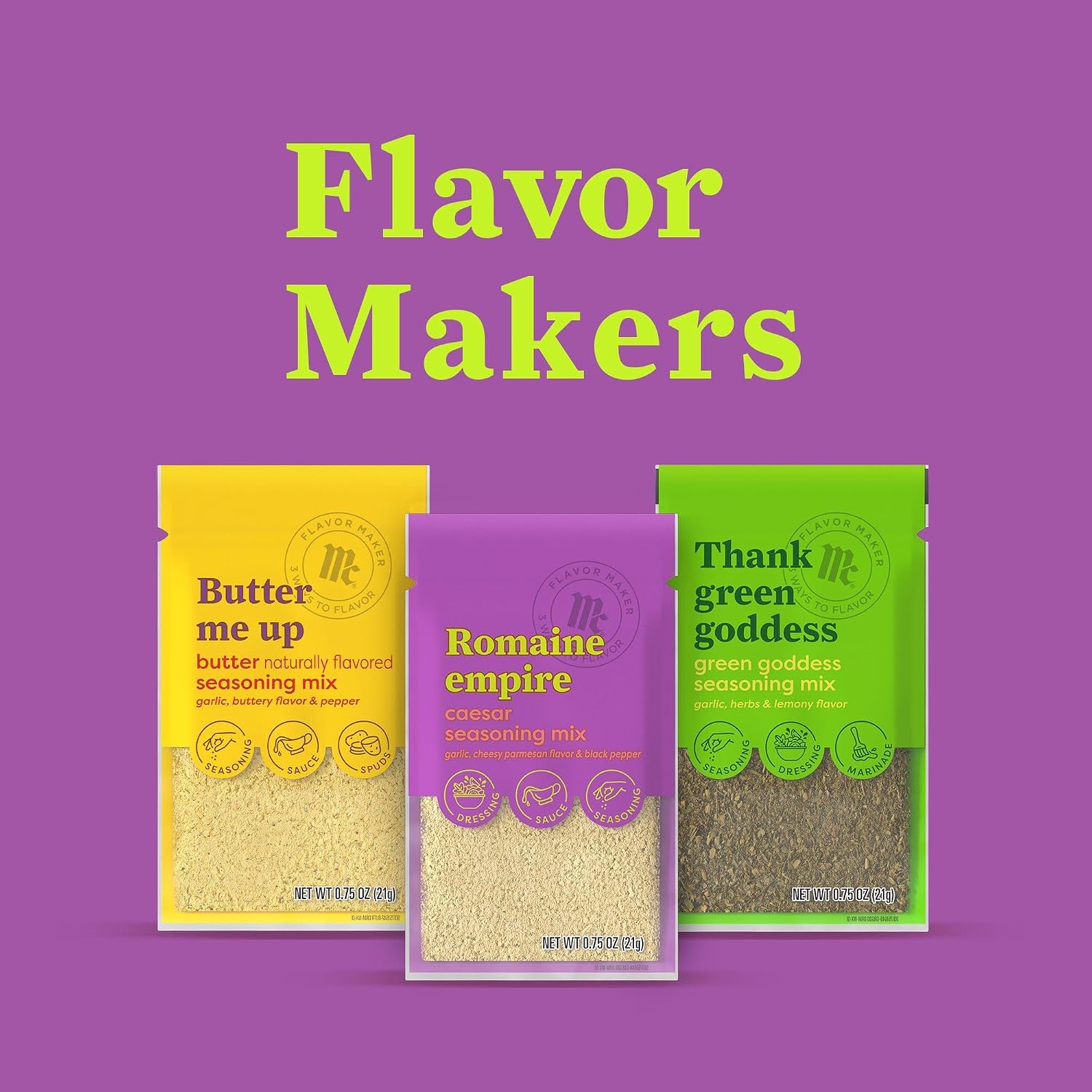 image:imageMcCormick Butter Seasoning Mix Flavor Maker 075 oz Pack of 12Caesar