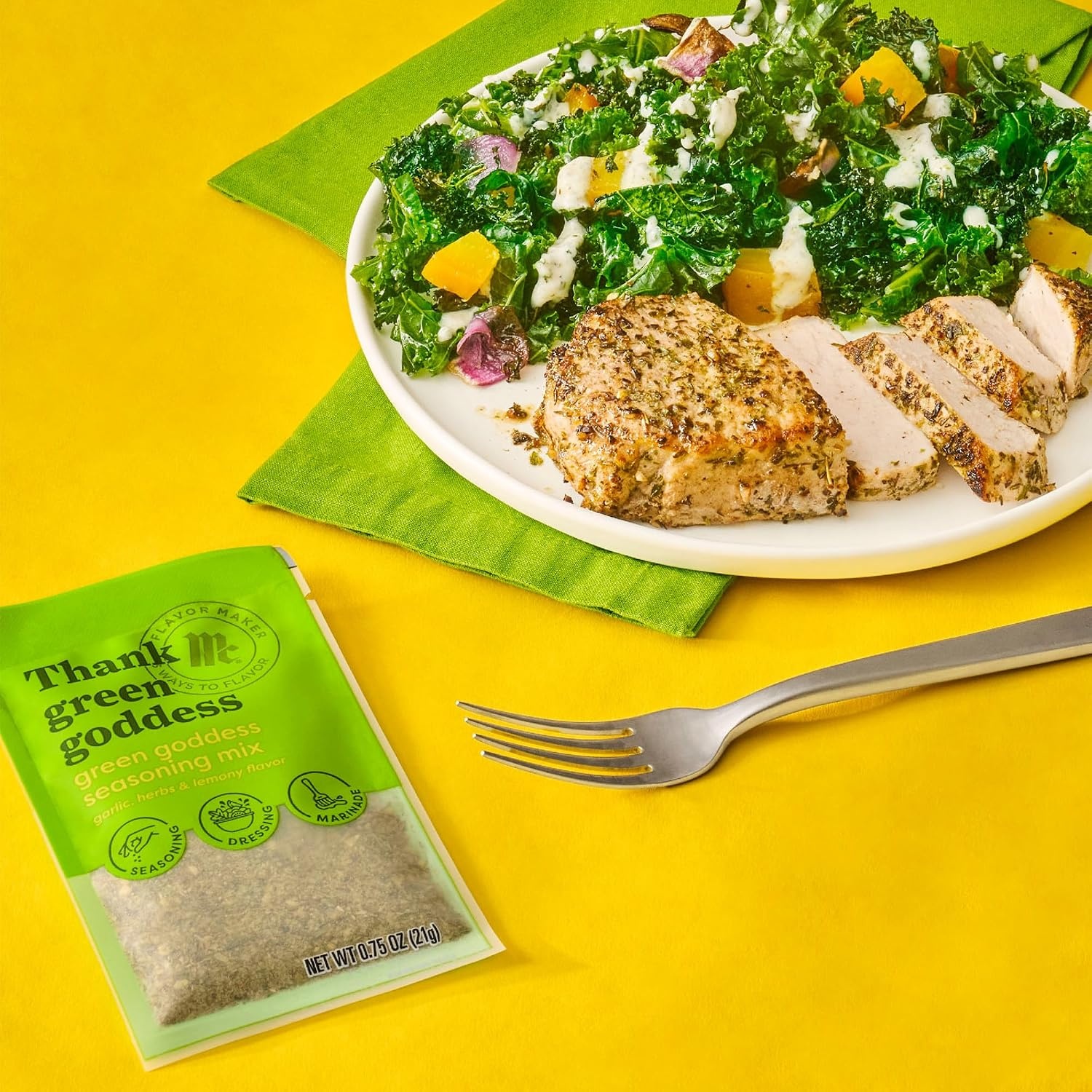 image:imageMcCormick Butter Seasoning Mix Flavor Maker 075 oz Pack of 12Green Goddess