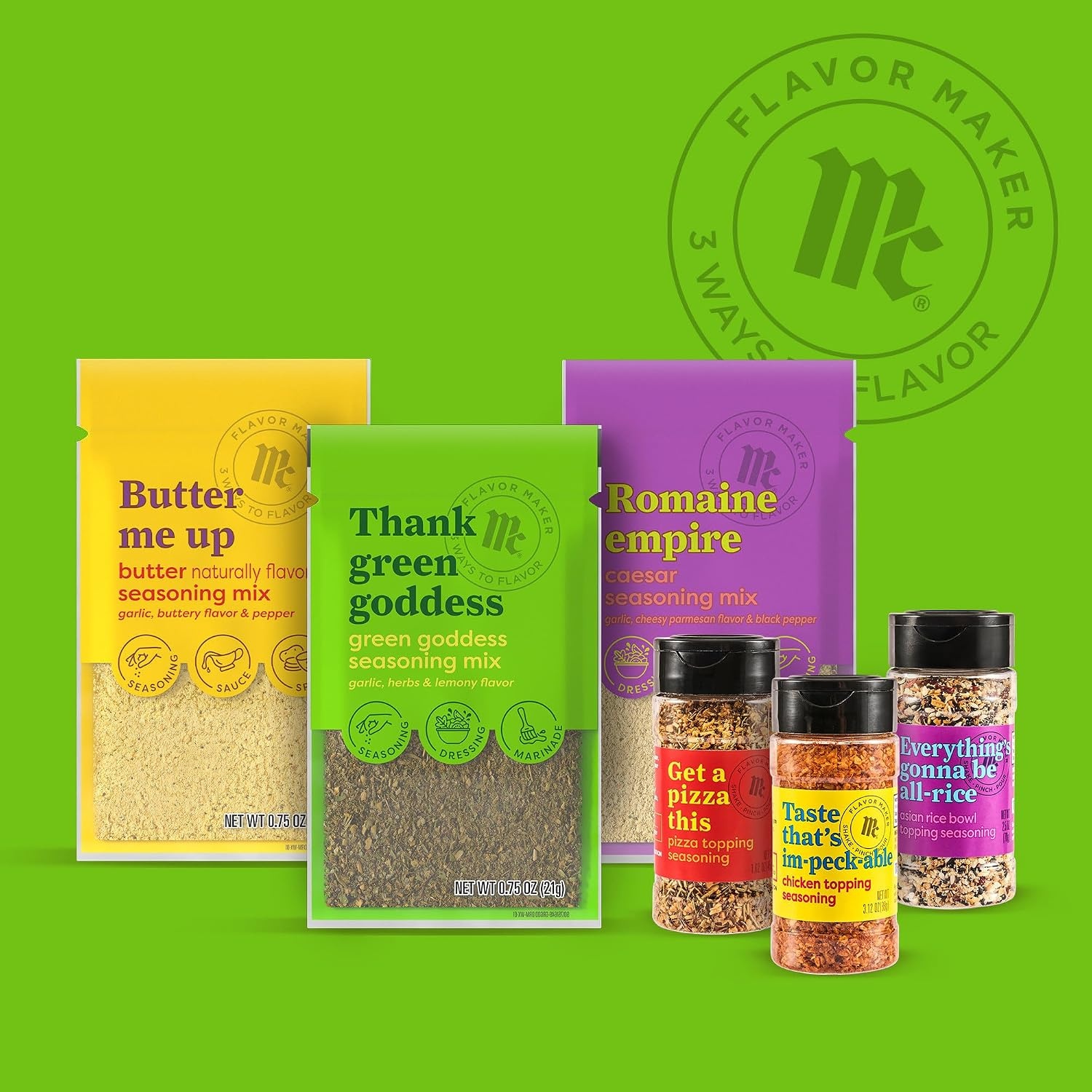 image:imageMcCormick Butter Seasoning Mix Flavor Maker 075 oz Pack of 12Green Goddess