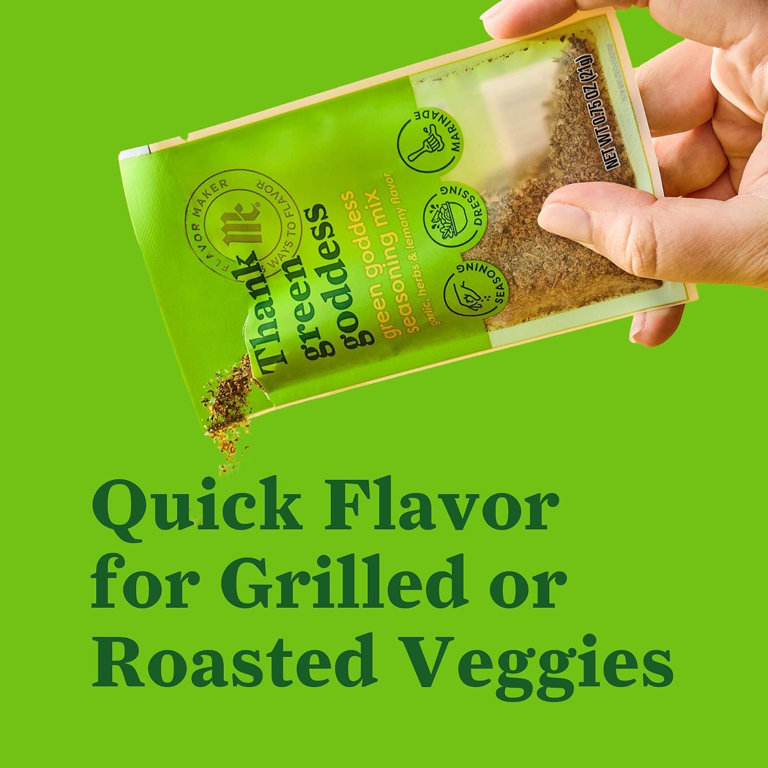 image:imageMcCormick Butter Seasoning Mix Flavor Maker 075 oz Pack of 12Green Goddess
