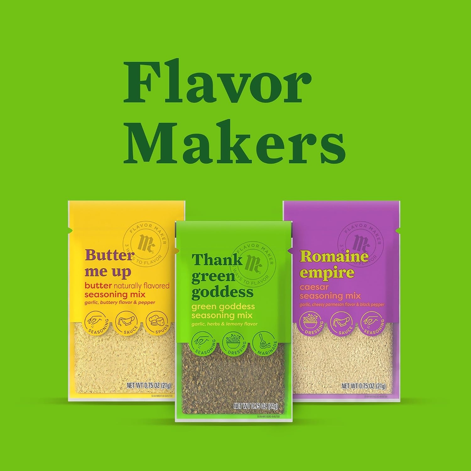 image:imageMcCormick Butter Seasoning Mix Flavor Maker 075 oz Pack of 12Green Goddess