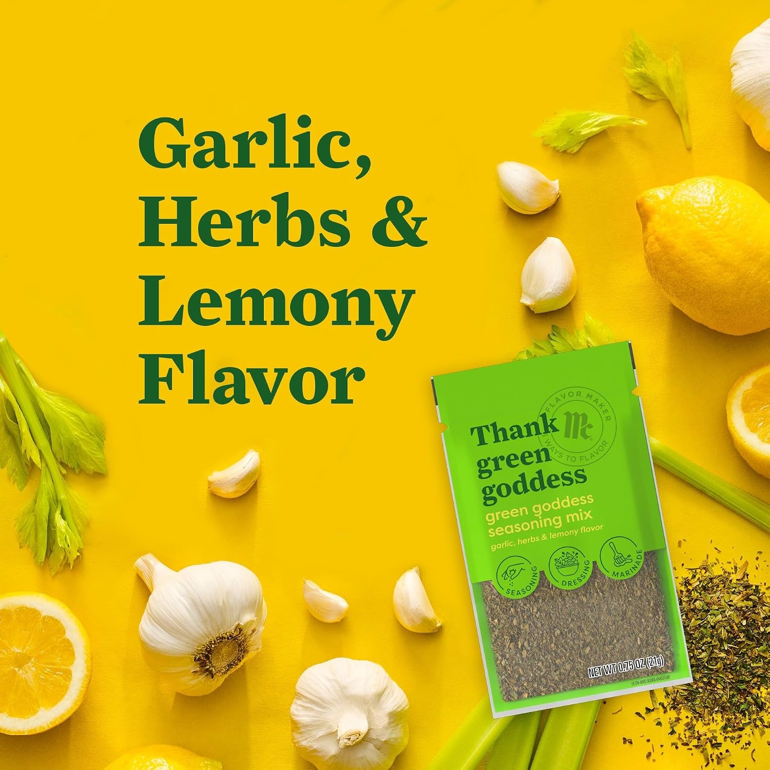 image:imageMcCormick Butter Seasoning Mix Flavor Maker 075 oz Pack of 12Green Goddess