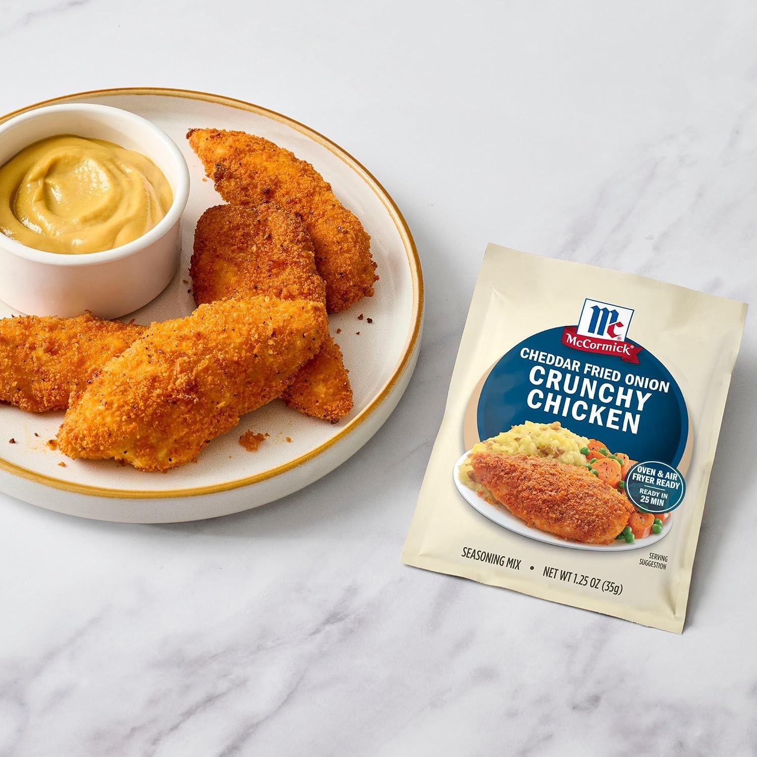image:imageMcCormick Cheddar Fried Onion Crunchy Chicken Seasoning Mix 125 oz Pack of 12Cheddar Fried Onion