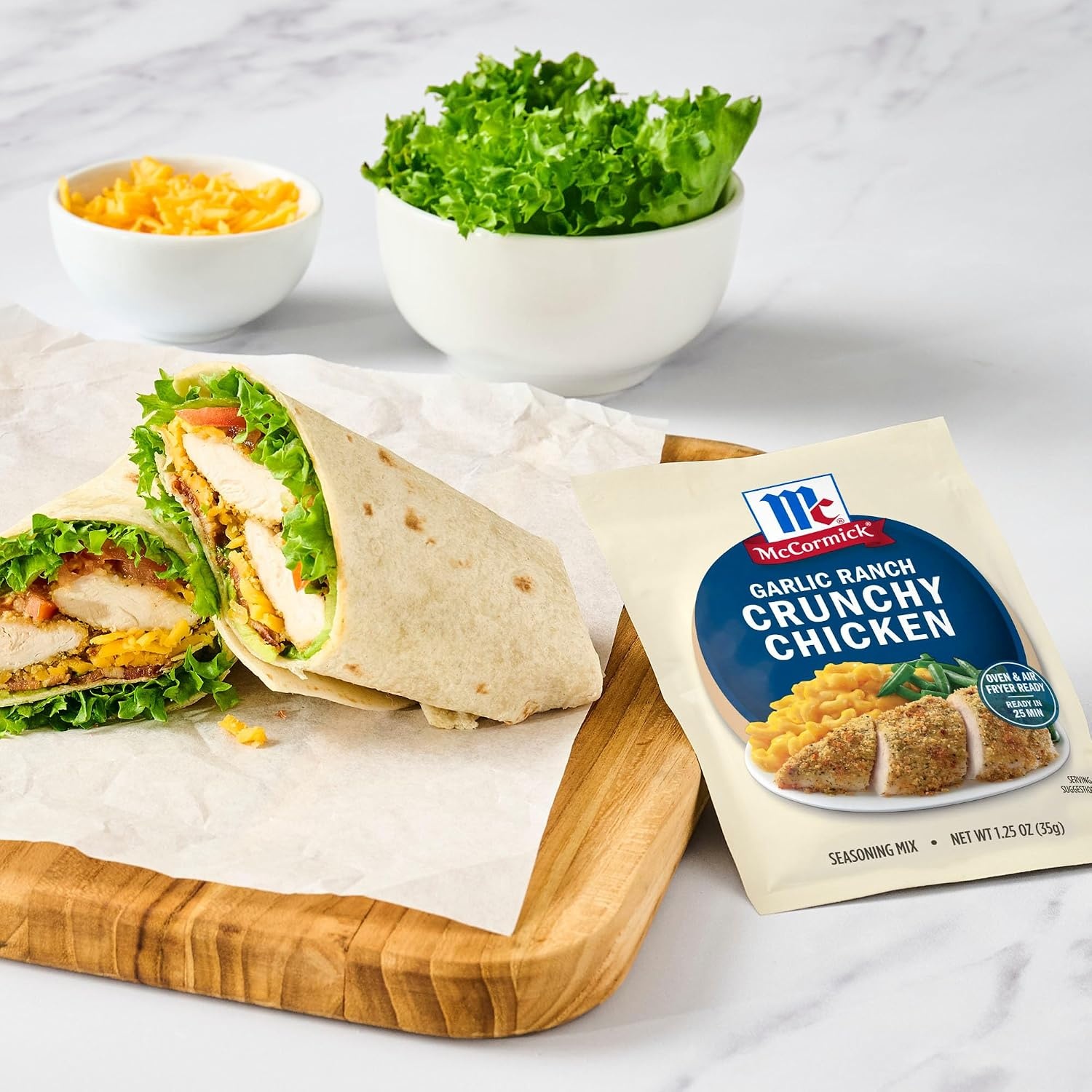 image:imageMcCormick Cheddar Fried Onion Crunchy Chicken Seasoning Mix 125 oz Pack of 12Garlic Ranch