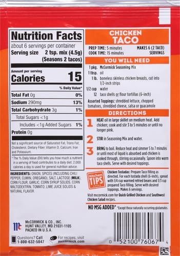 image:imageMcCormick Cheesy Taco Seasoning Mix 112 oz Pack of 121 Ounce Pack of 3