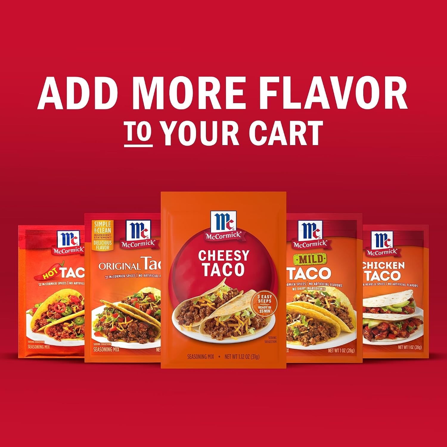 image:imageMcCormick Cheesy Taco Seasoning Mix 112 oz112 Ounce Pack of 6