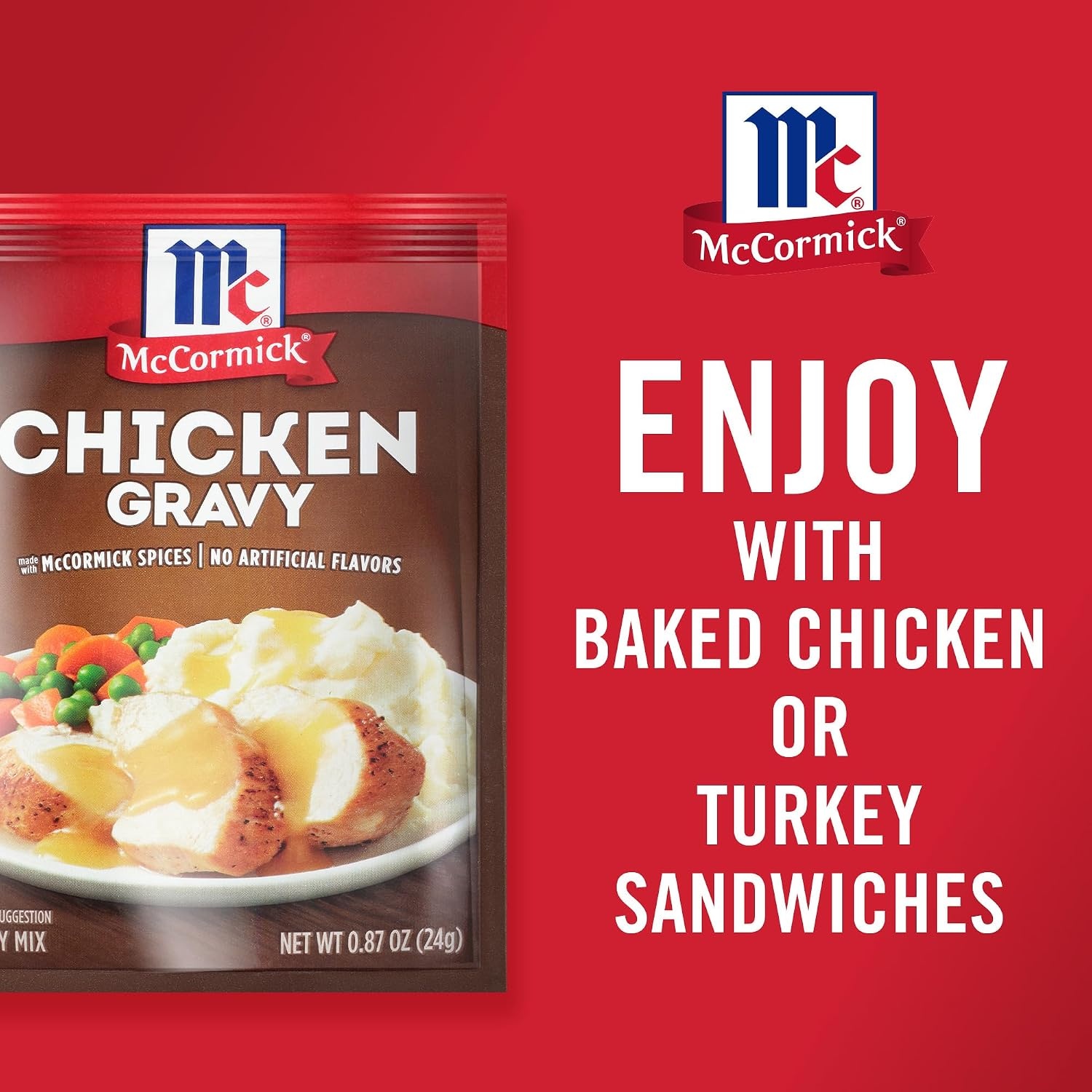 image:imageMcCormick Chicken Gravy Mix 087 oz Pack of 24Chicken