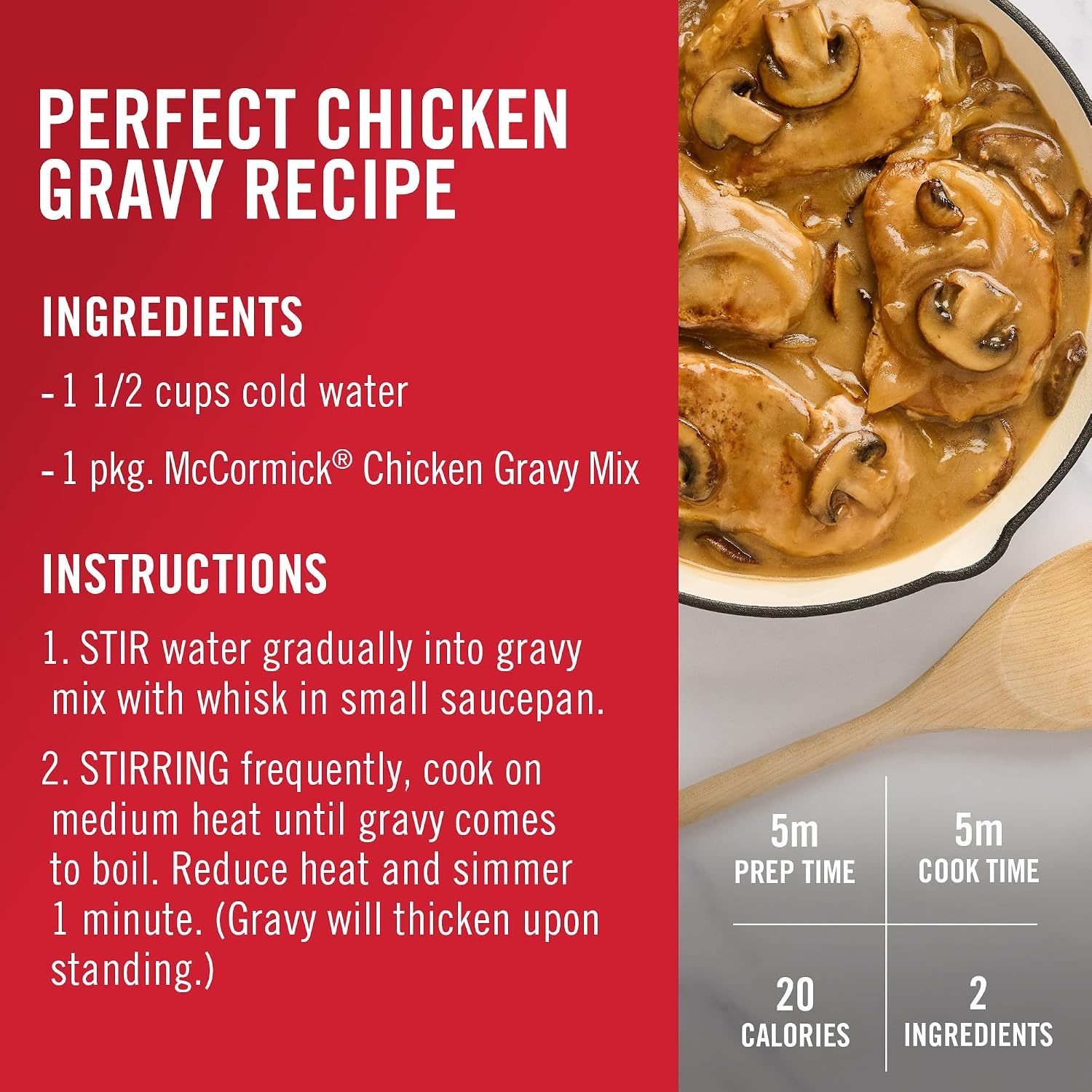 image:imageMcCormick Chicken Gravy Mix 087 oz Pack of 24Chicken