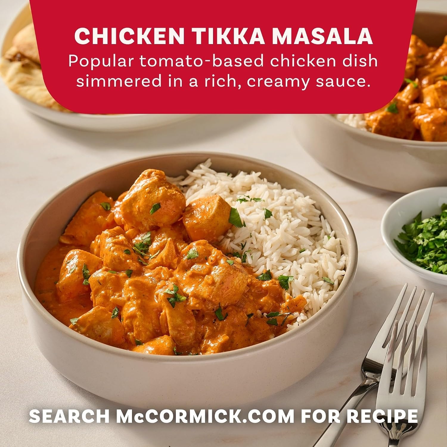 image:imageMcCormick Chicken Tikka Masala Seasoning Mix Aromatic amp Flavorful Easy Recipe Ready in 30 Minutes Spices Garlic Onion Makes 6 Servings No Artificial Colors 87 g