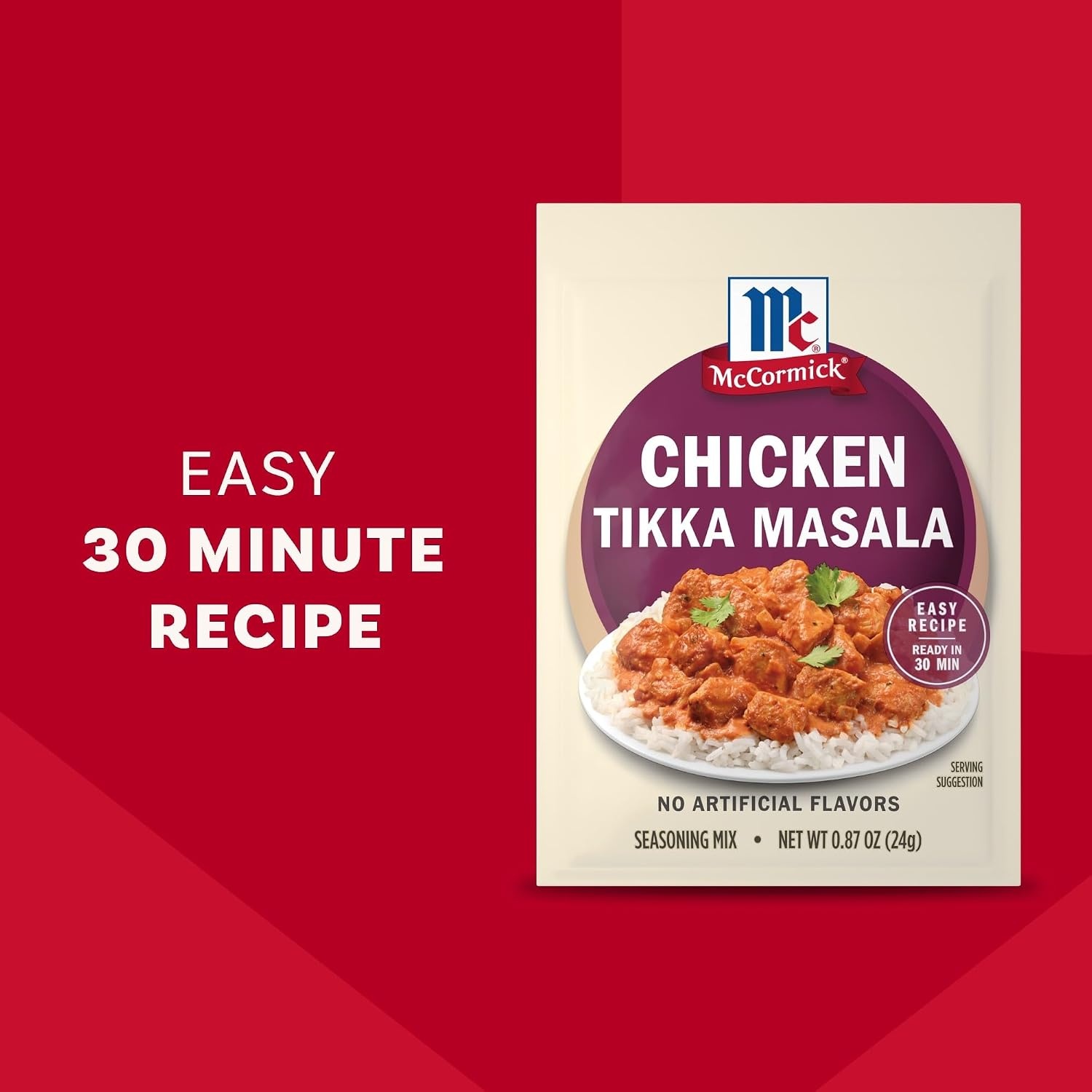 image:imageMcCormick Chicken Tikka Masala Seasoning Mix Aromatic amp Flavorful Easy Recipe Ready in 30 Minutes Spices Garlic Onion Makes 6 Servings No Artificial Colors 87 g