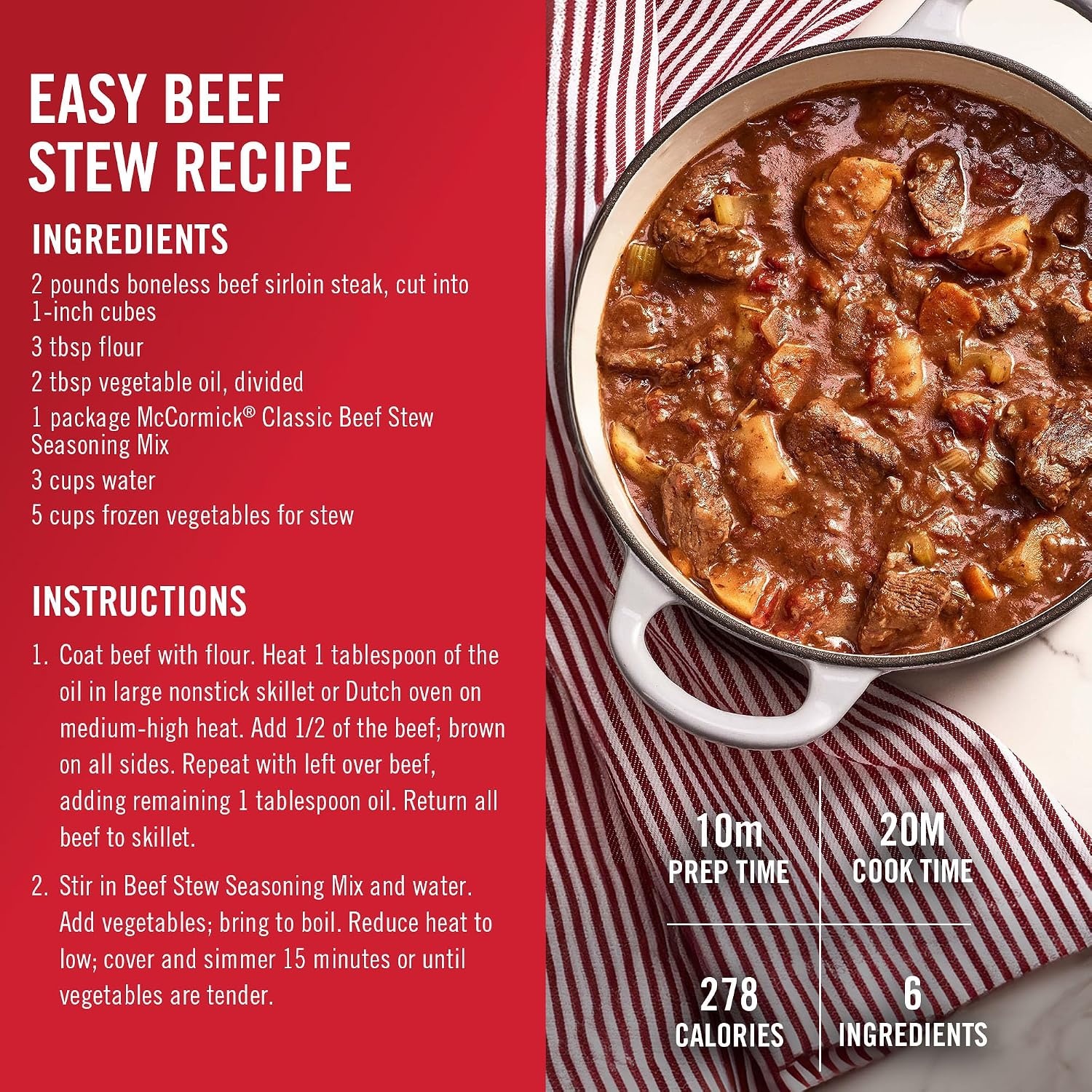 image:imageMcCormick Classic Beef Stew Seasoning Mix Packet 15 oz15 Ounce Pack of 1
