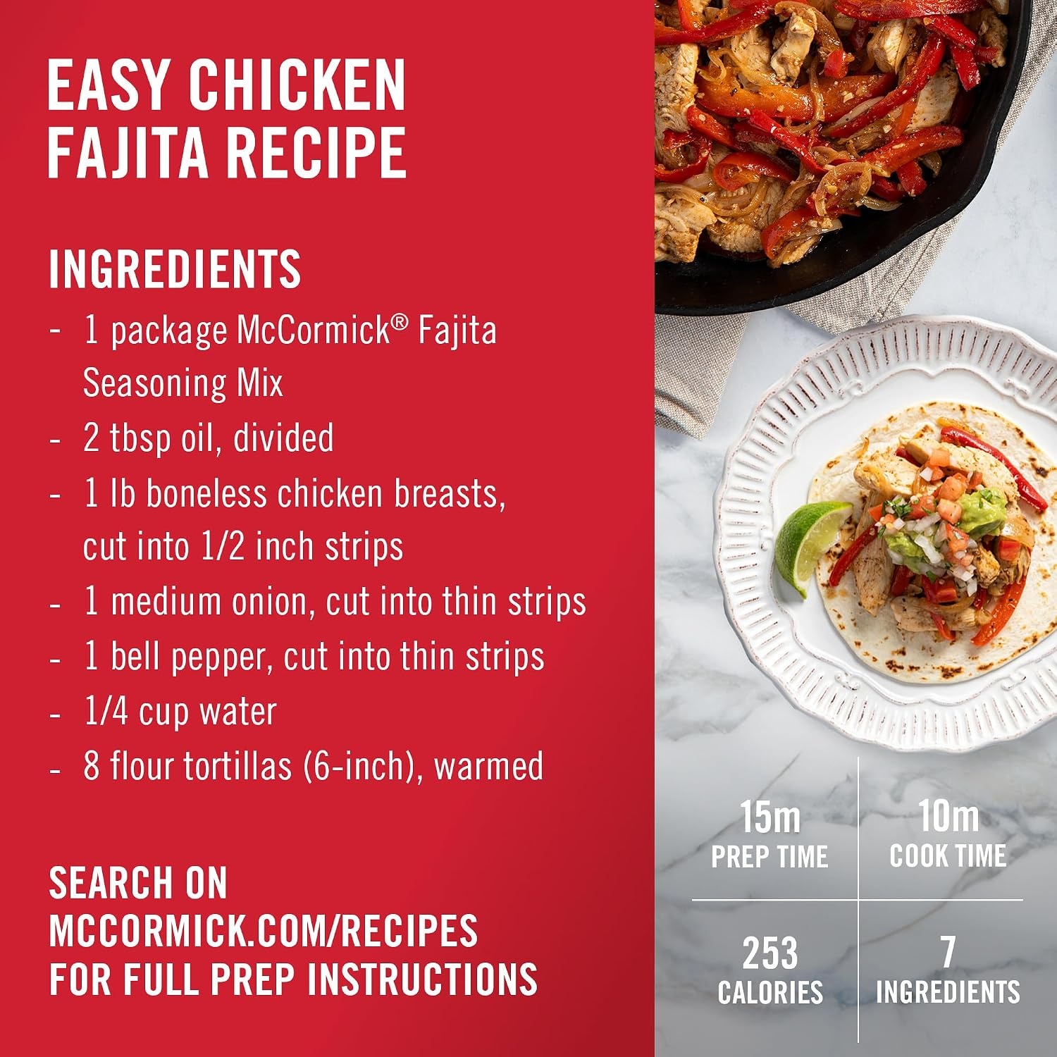image:imageMcCormick Fajita Seasoning Mix 112 oz Pack of 12112 Ounce Pack of 1
