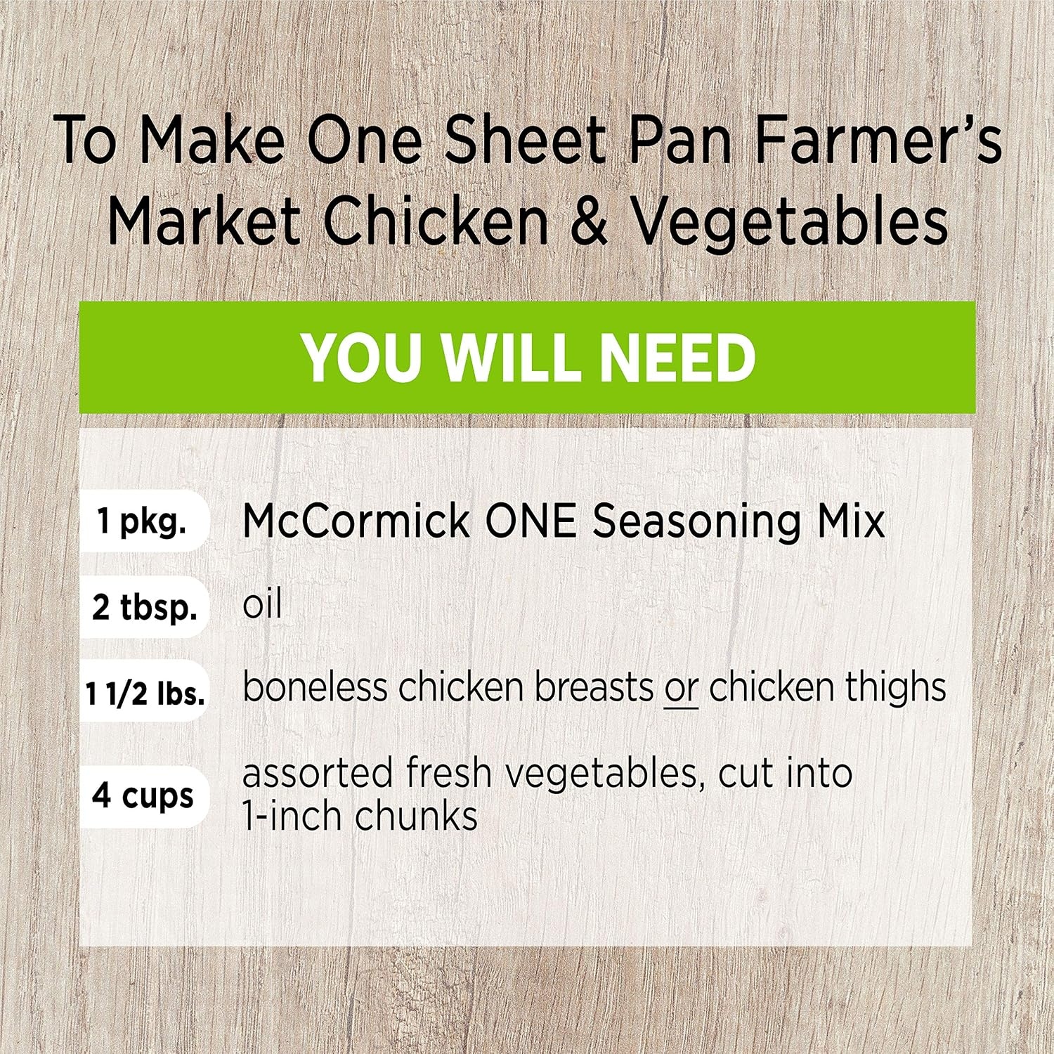 image:imageMcCormick Farmers Market Chicken amp Vegetables Seasoning Mix 125 oz125 Ounce Pack of 12
