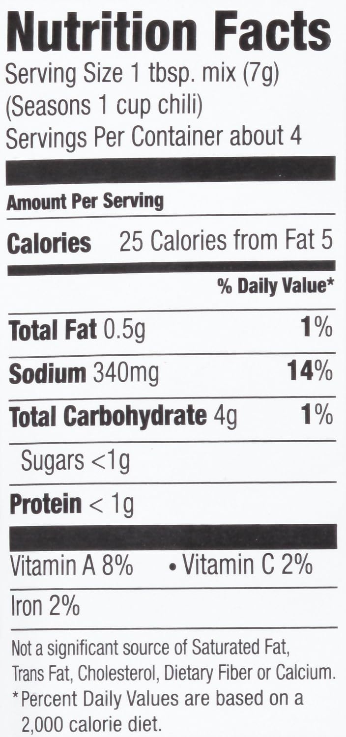 image:imageMcCormick Gluten Free Chili Seasoning Mix 1 Oz1 Ounce Pack of 12