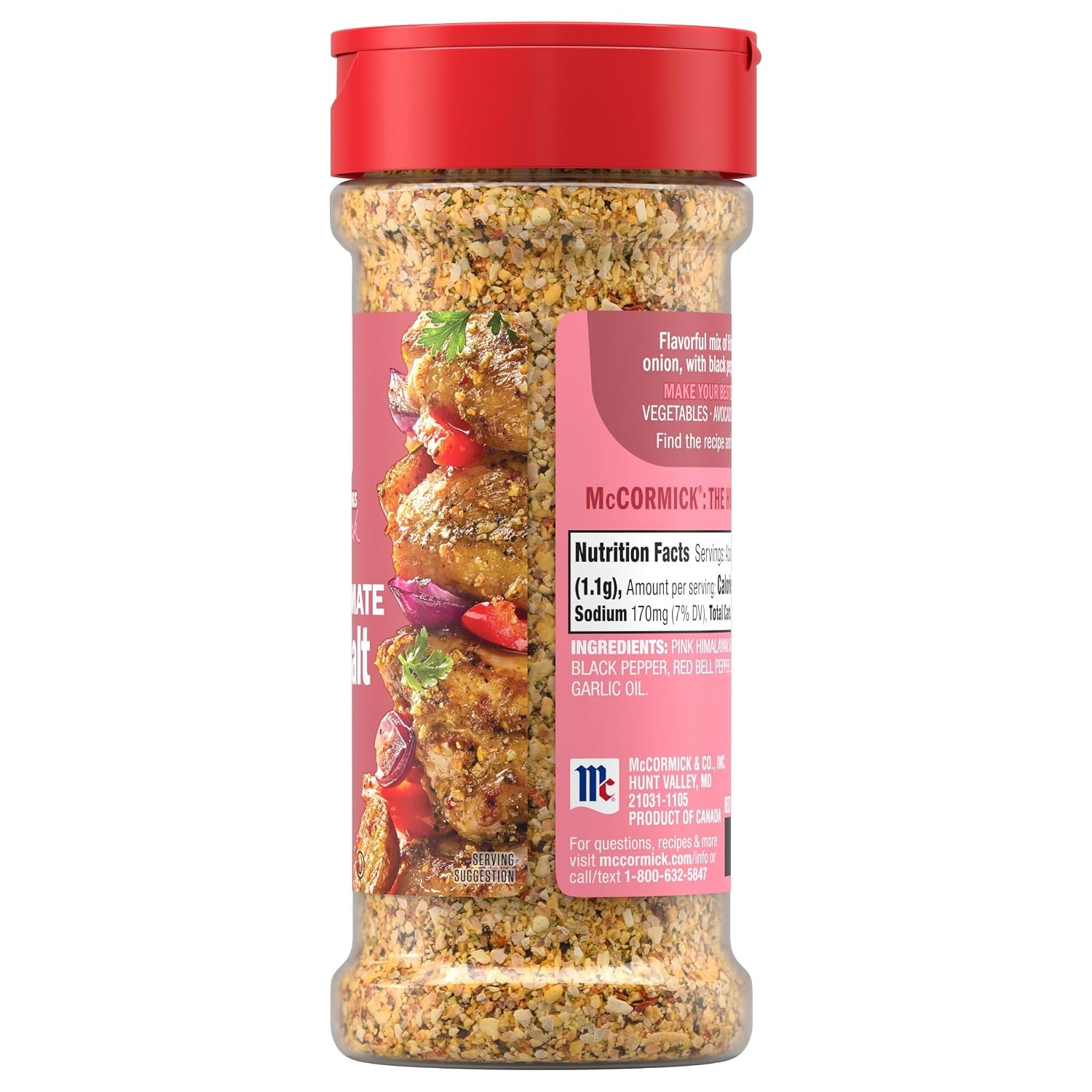 image:imageMcCormick Himalayan Pink Salt with Black Pepper and Garlic All Purpose Seasoning 185 oz65 Ounce Pack of 1