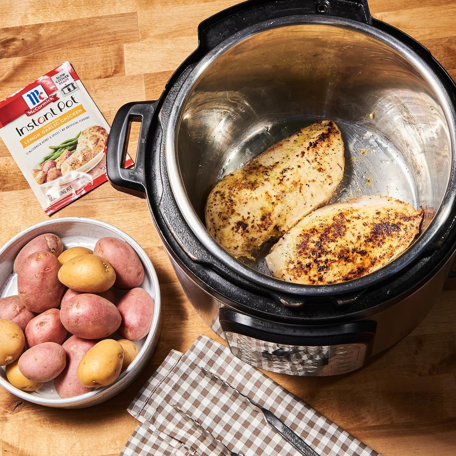 image:imageMcCormick Instant Pot Chicken Broccoli amp Rice Seasoning Mix 125 oz Pack of 12Lemon Garlic Chicken