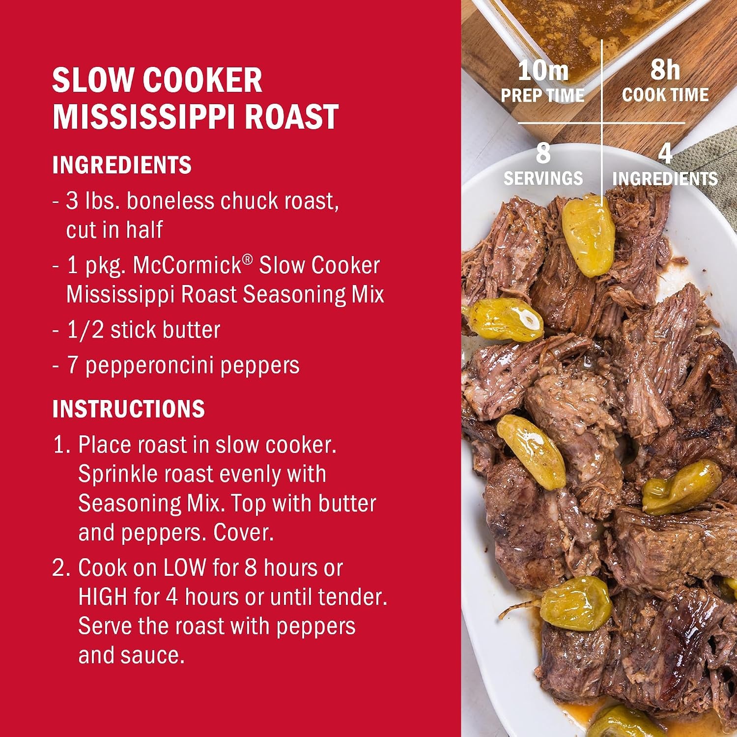 image:imageMcCormick Instant Pot Mississippi Roast Seasoning Mix 125 oz