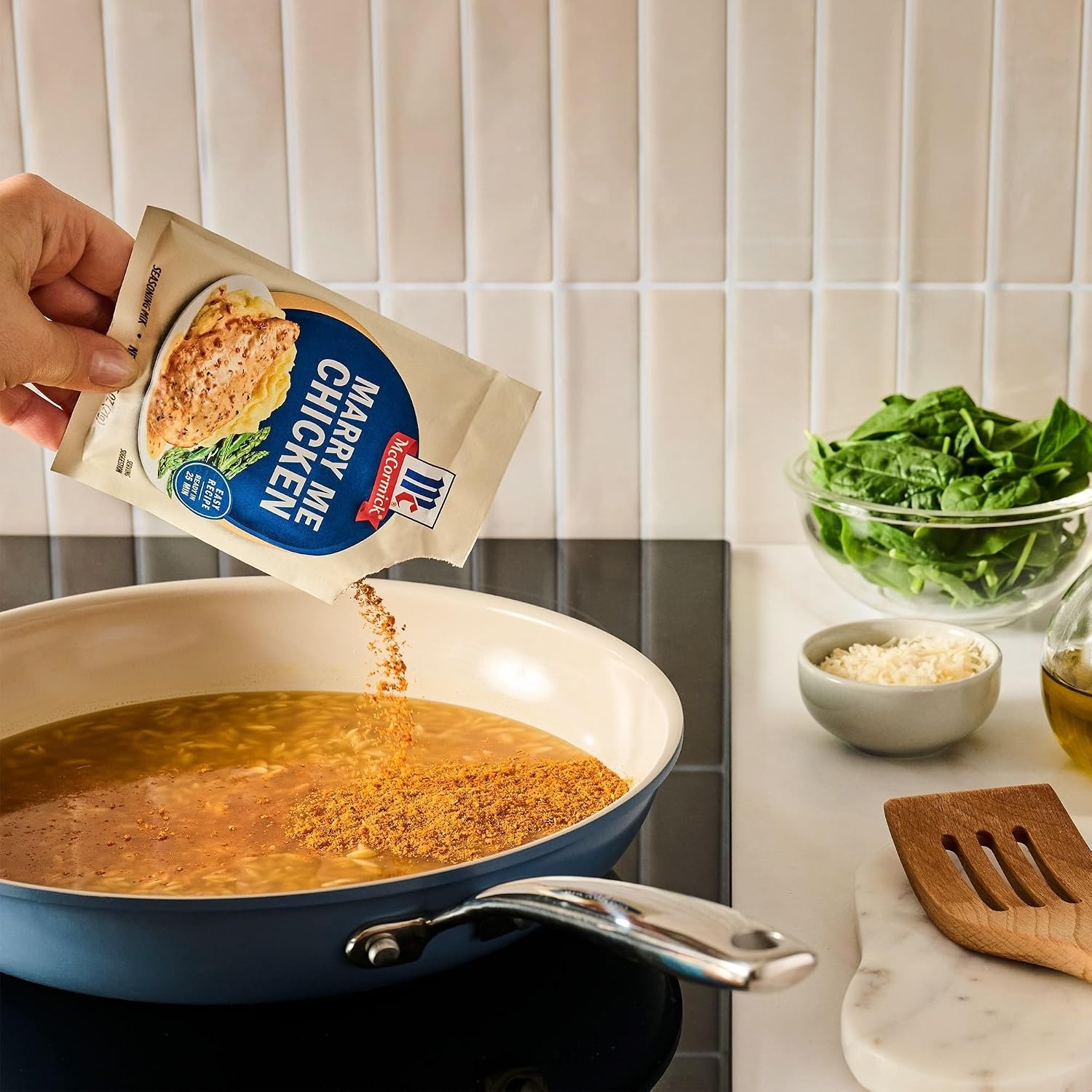 image:imageMcCormick Marry Me Chicken Seasoning Mix Savory amp Creamy Easy Recipe Ready in 25 Minutes Made with Garlic SunDried Tomato Parmesan Cheese Red Bell Pepper Makes 5 Servings 75 g
