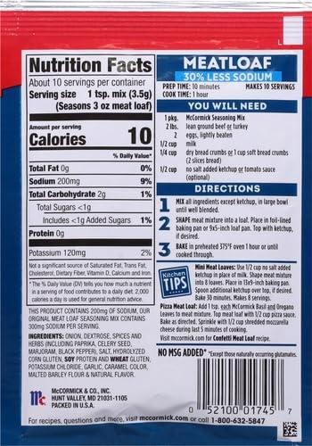 image:imageMcCormick Meat Loaf Seasoning Mix 15 oz Pack of 12125 Ounce Pack of 4